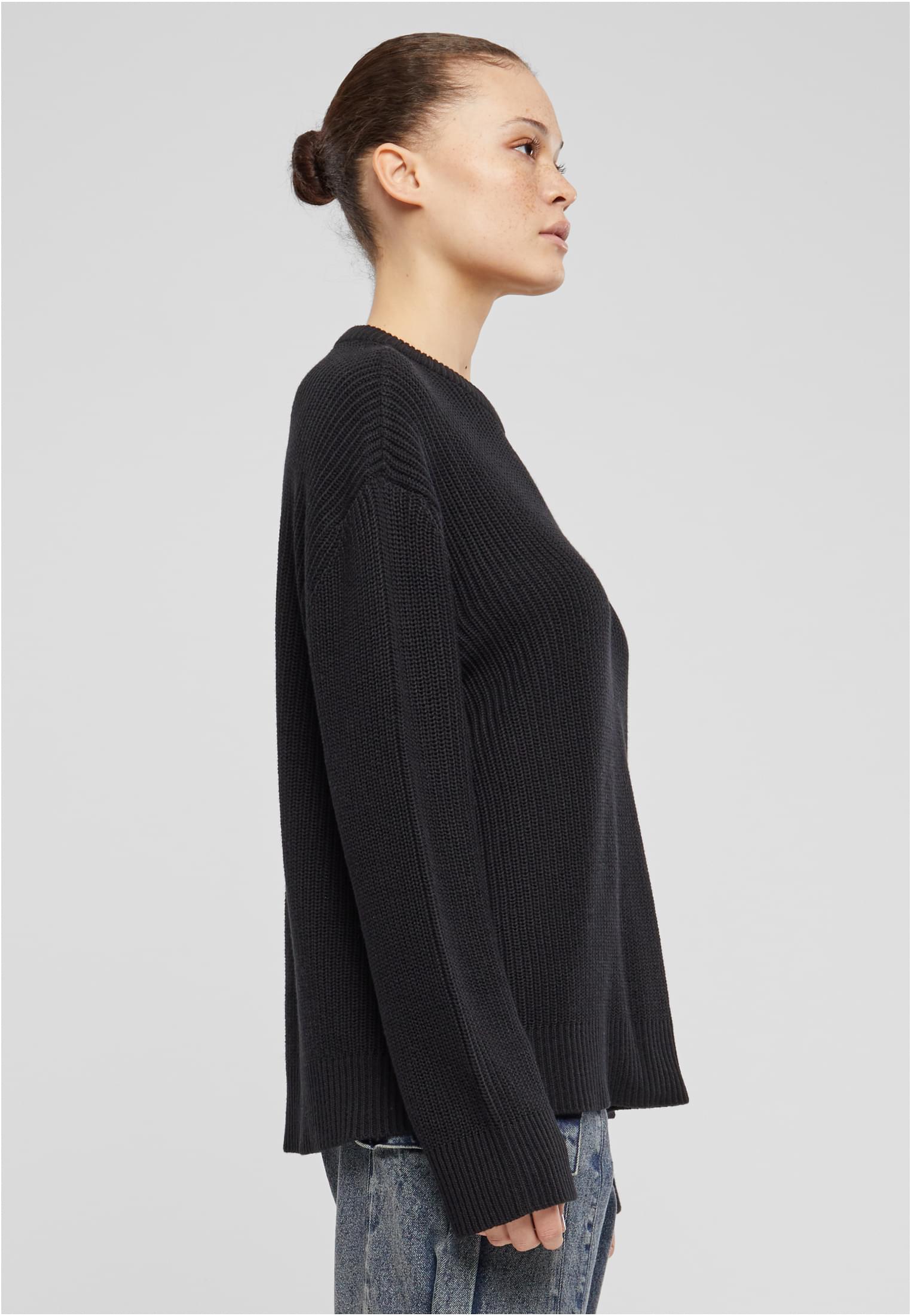 Ladies Rib Knit Sweater | black