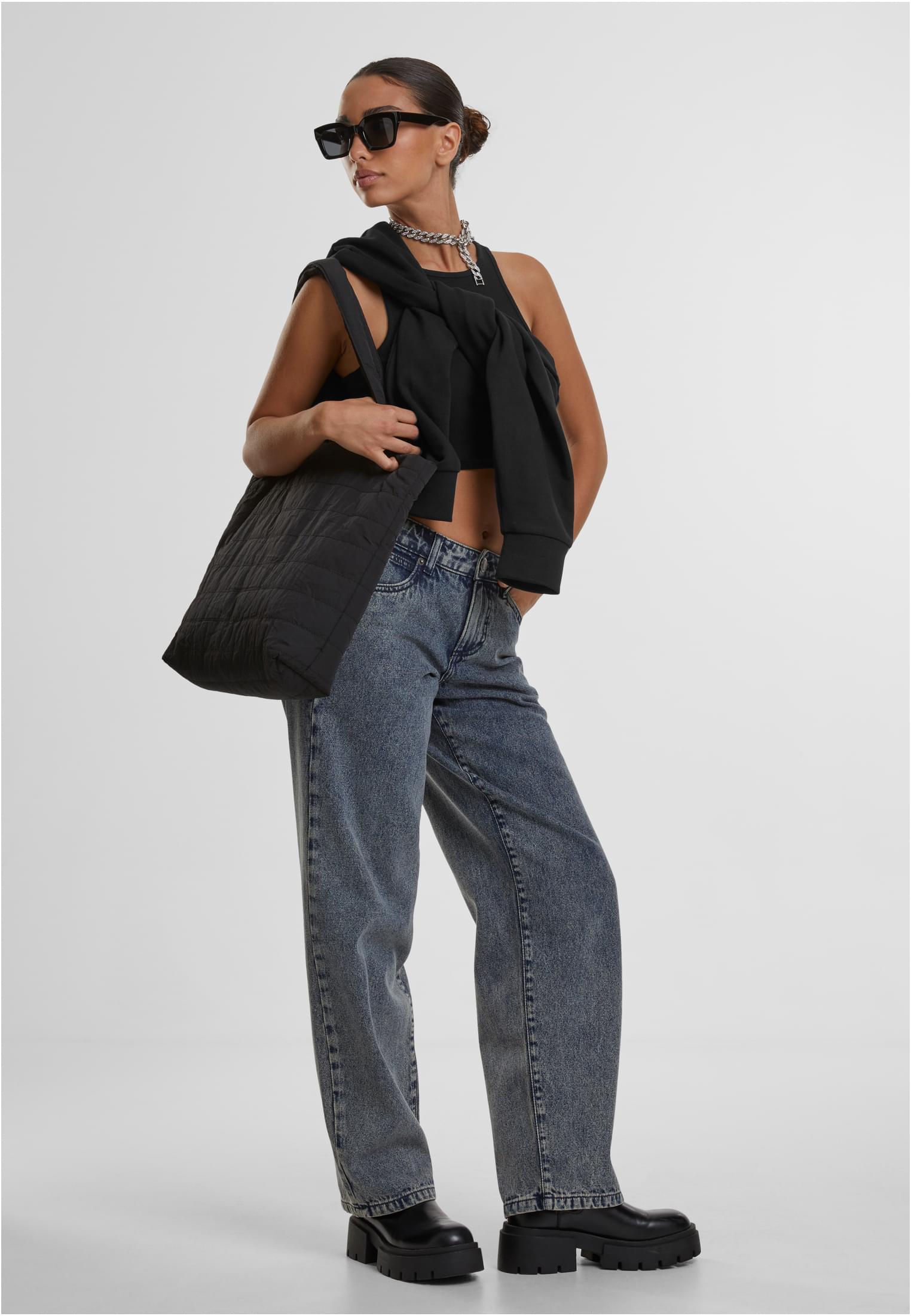 Ladies Mid Waist 90´s Jeans | dirty washed