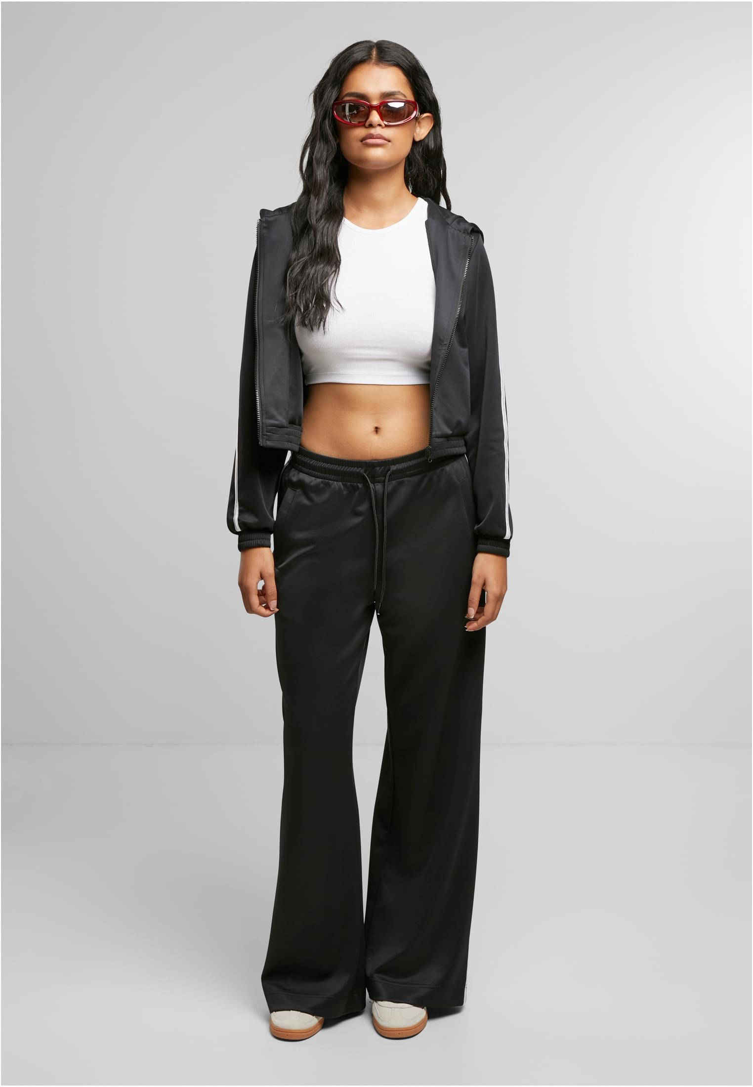 Ladies Cropped Track Jacket | black