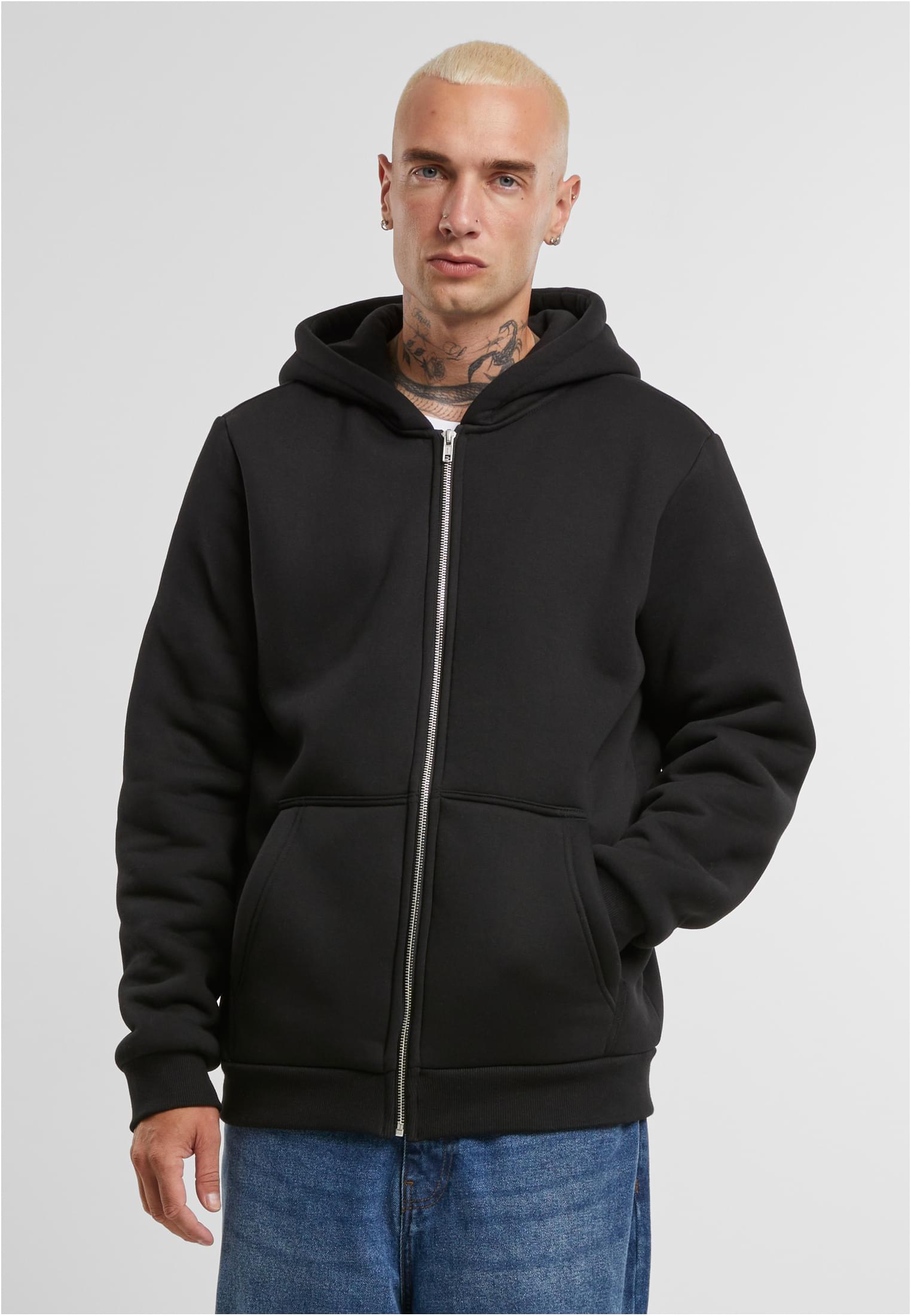 Bonded Sherpa Zip Hoody | black