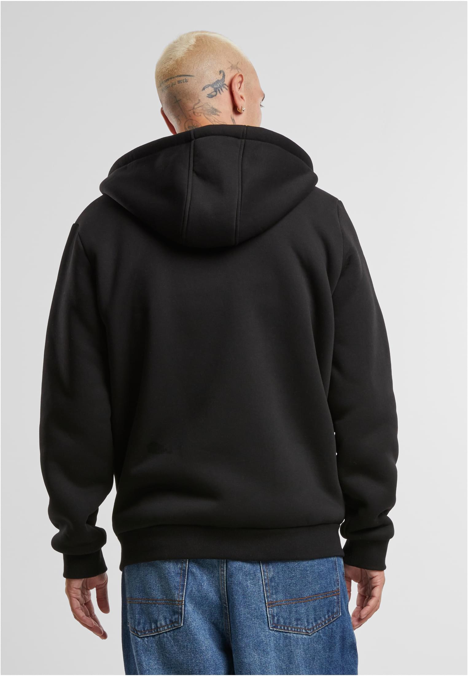 Bonded Sherpa Zip Hoody | black