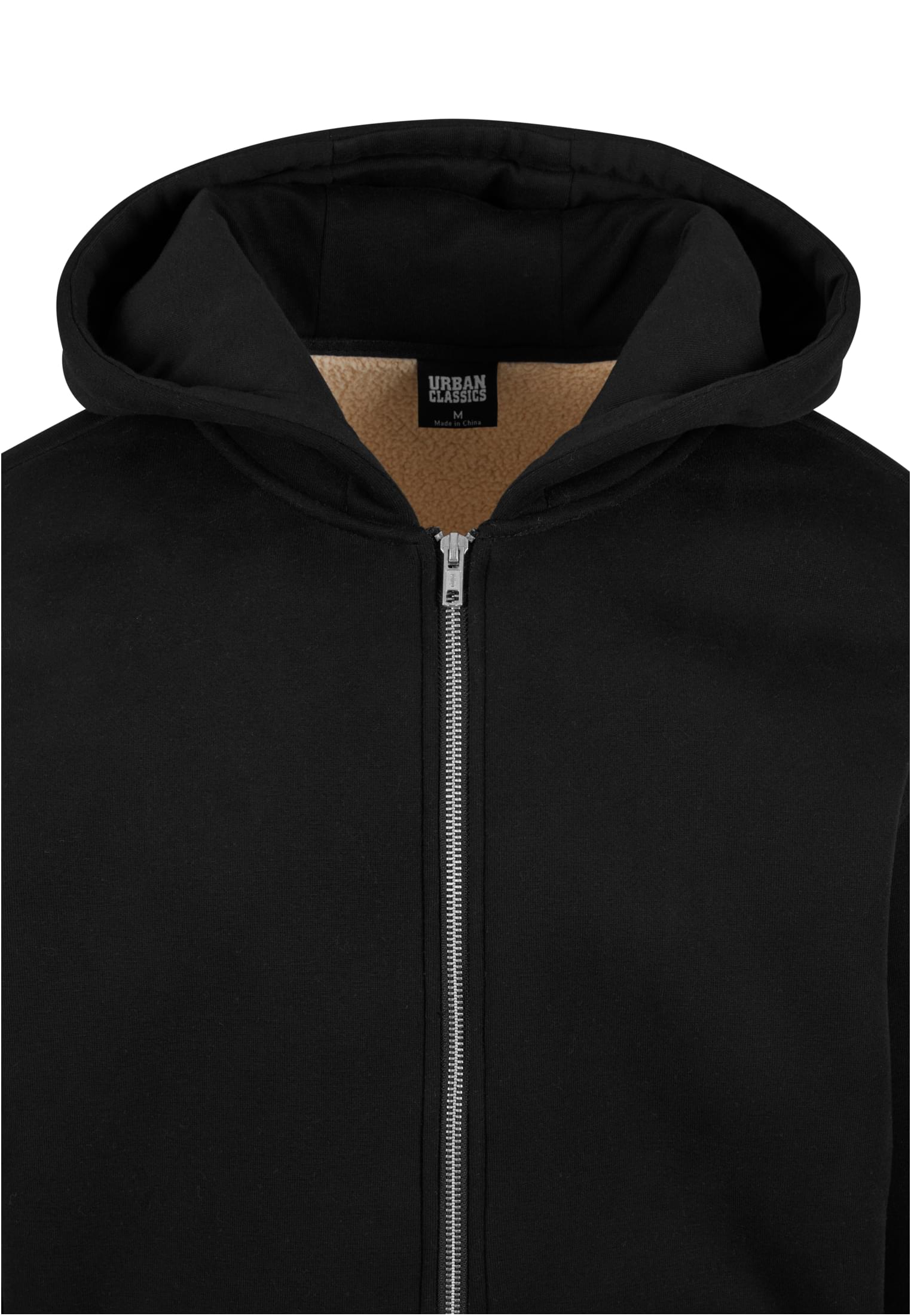 Bonded Sherpa Zip Hoody | black