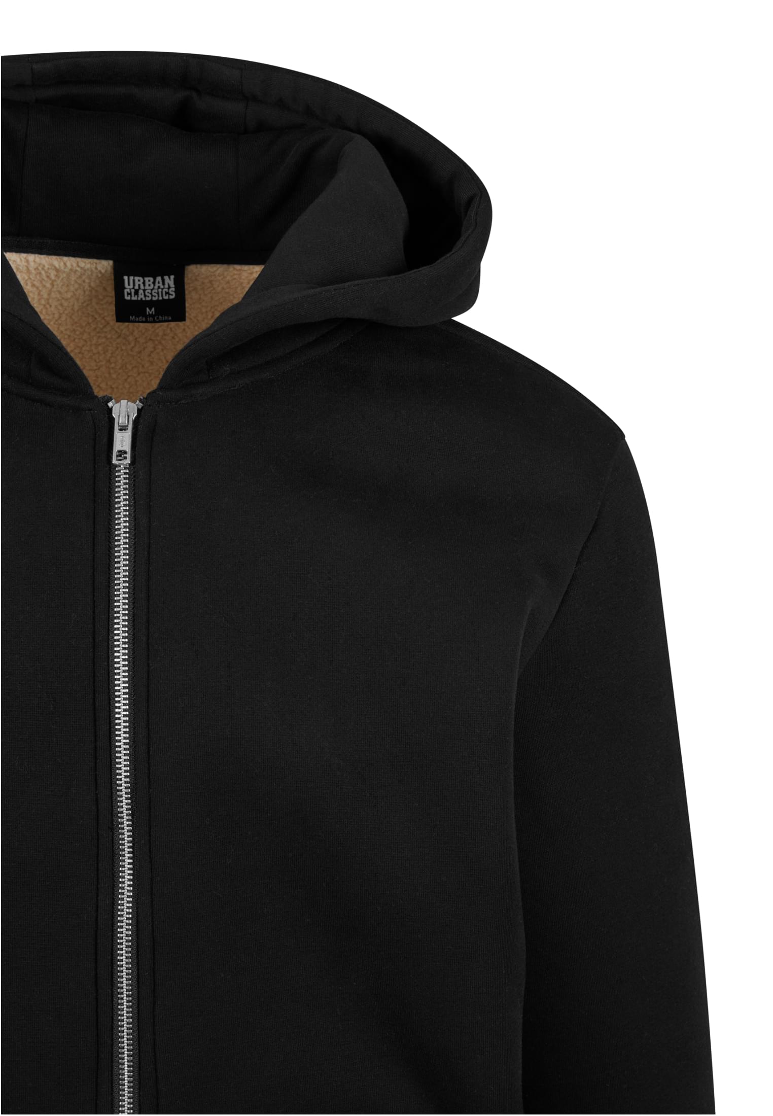 Bonded Sherpa Zip Hoody | black