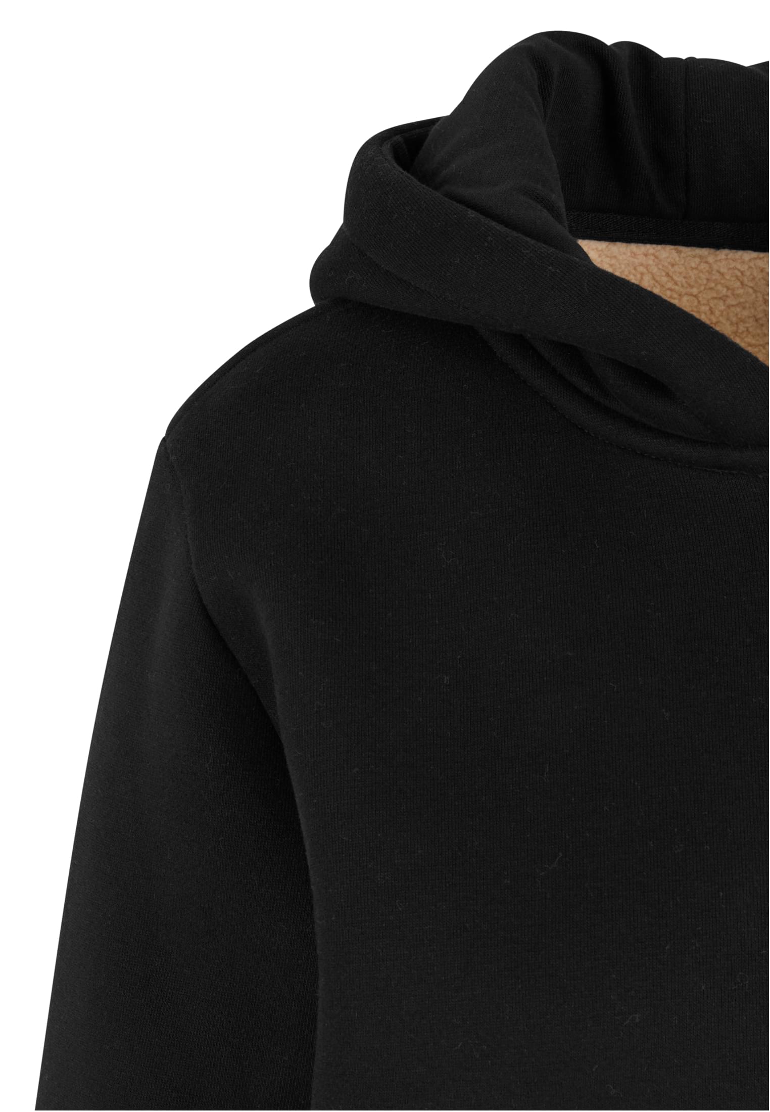 Ladies Bonded Sherpa Zip Hoody | black