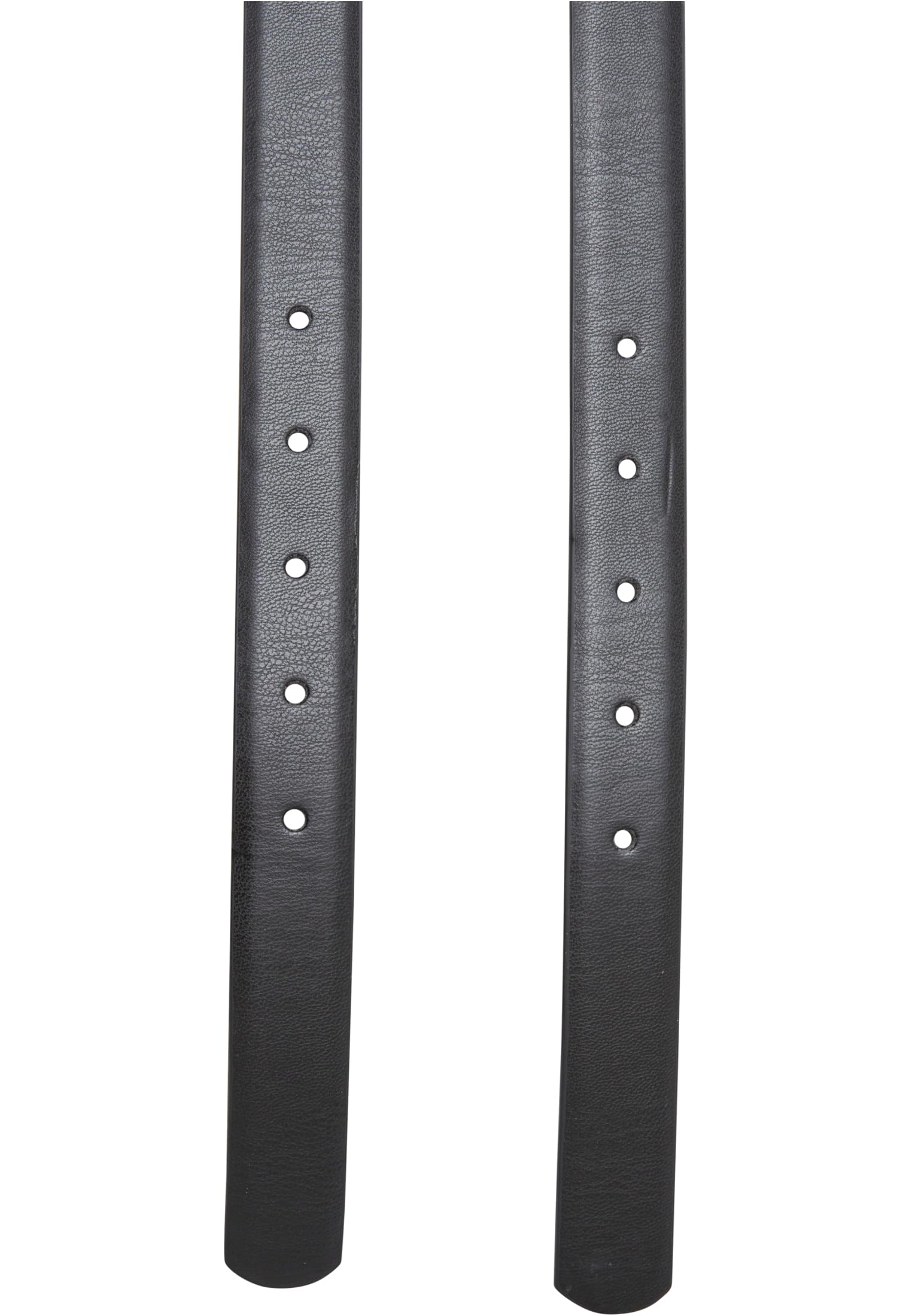 Chunky Multiple Loop Synthetic Leather Belt 2-Pack | black/gold+black/silver