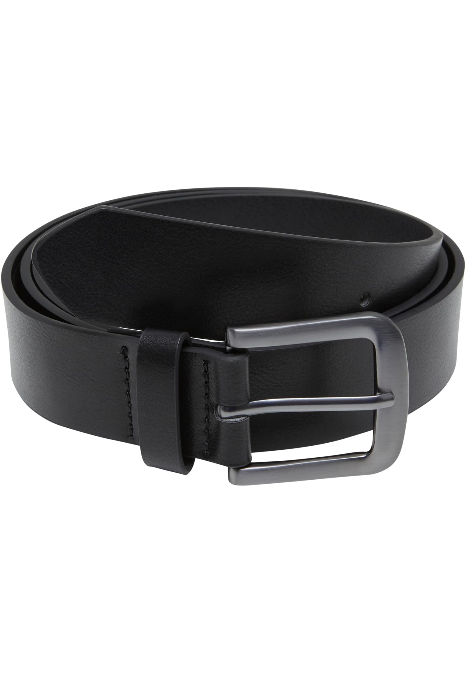 Easy Synthetic Leather Belt | black/silver