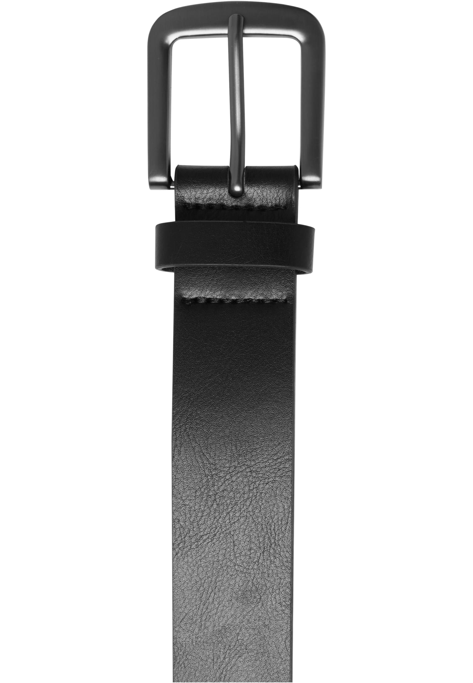 Easy Synthetic Leather Belt | black/silver