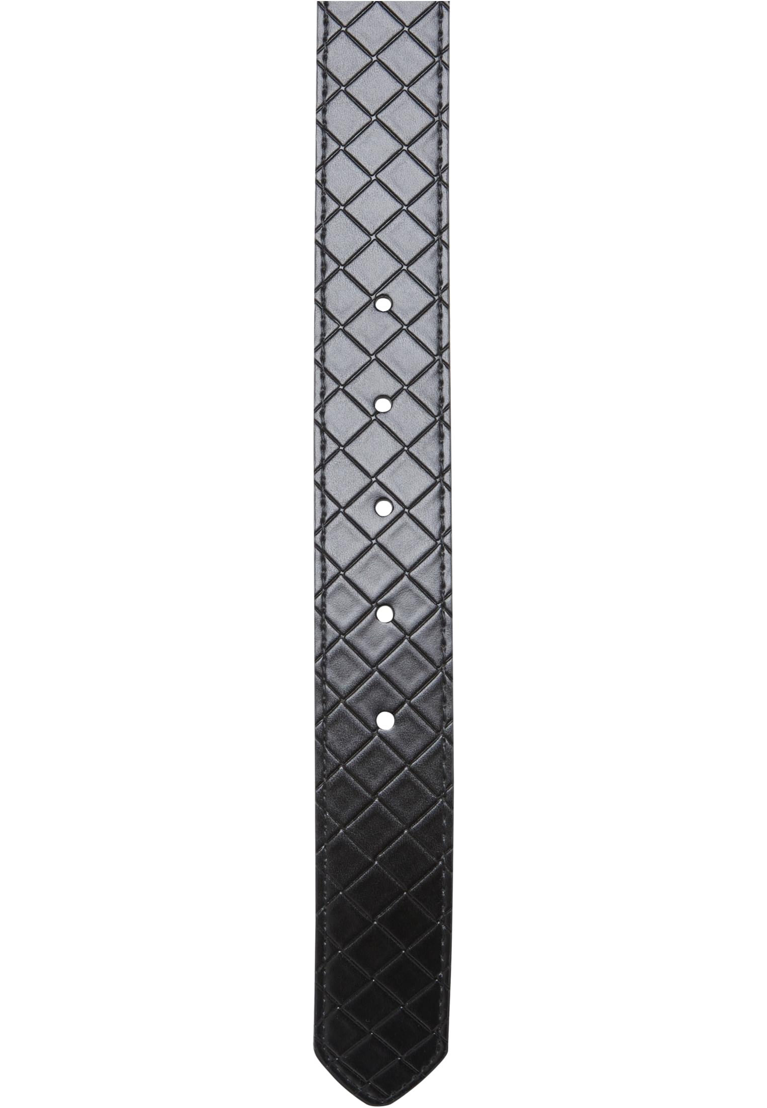 Woven Embossed Synthetic Leather Belt | black/silver