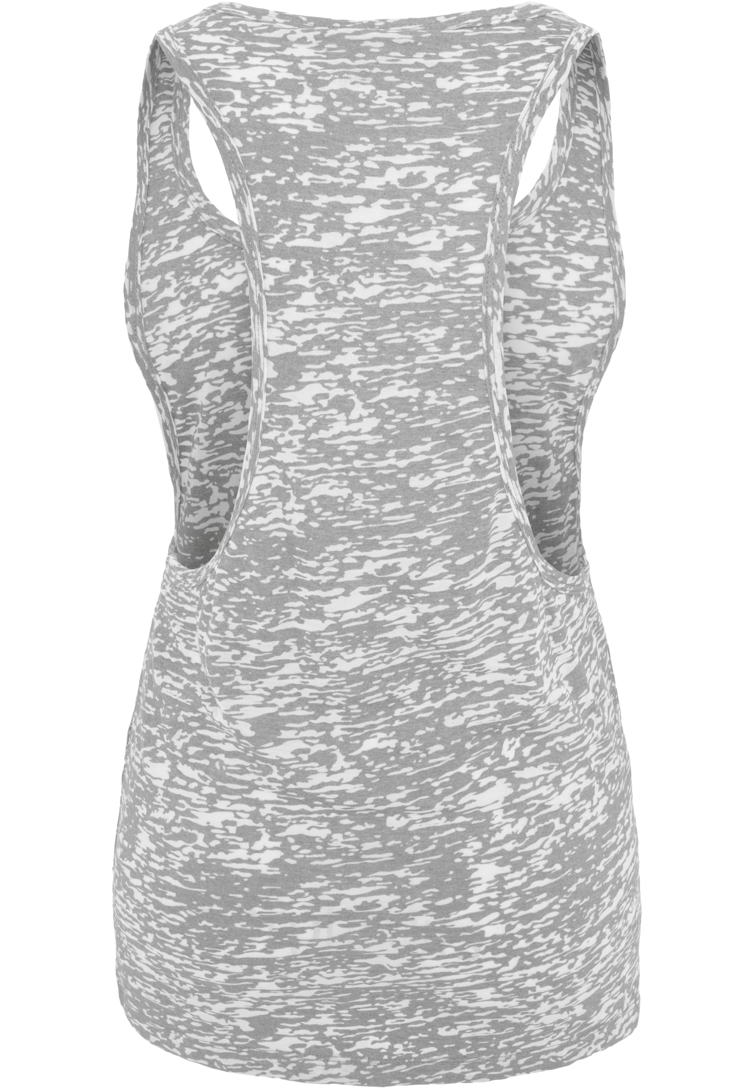 Ladies Melange Burnout Loose Tank | grey