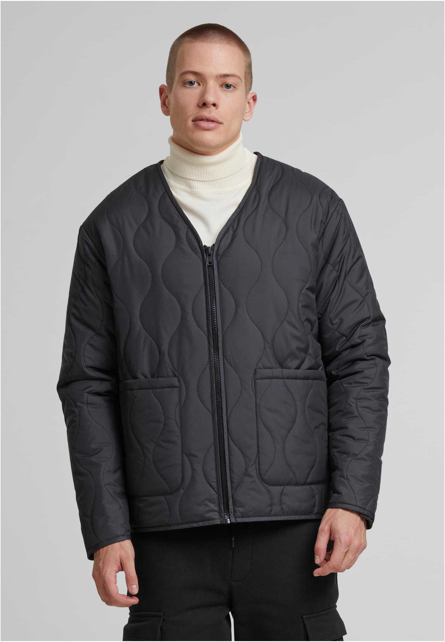 Padded Quilting Jacket | black