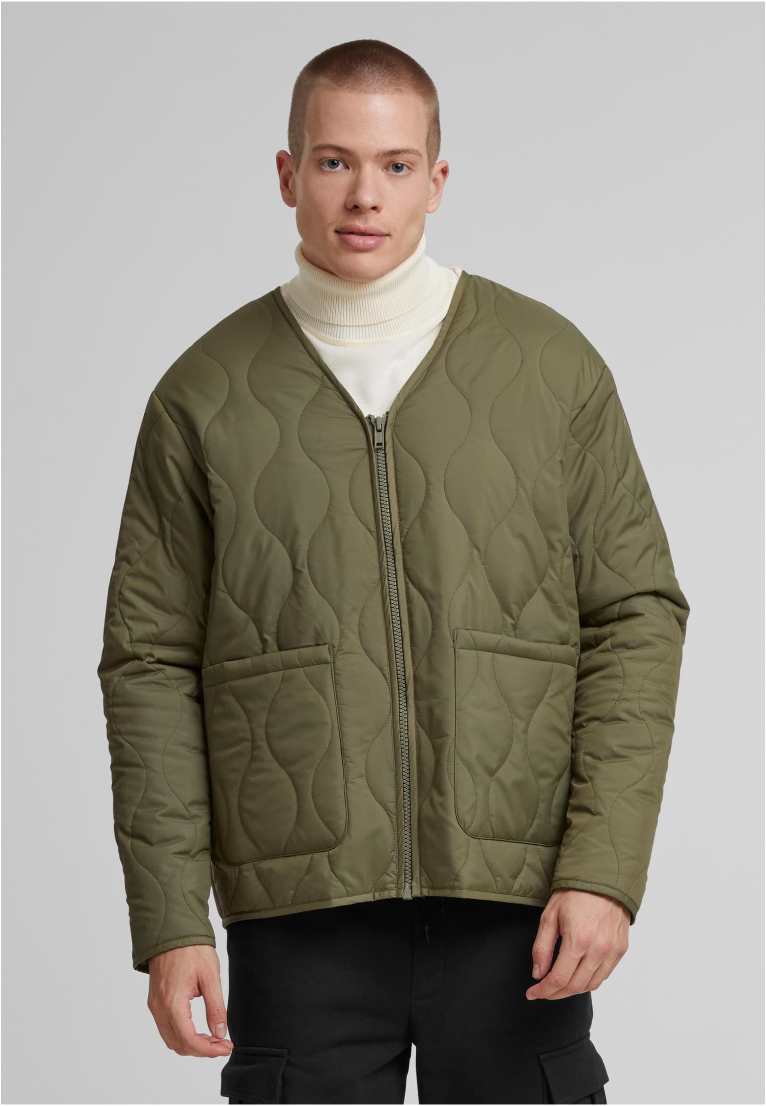 Padded Quilting Jacket | olive