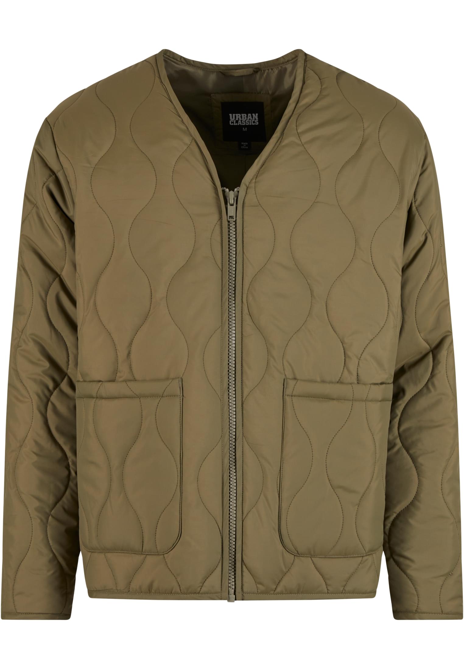 Padded Quilting Jacket | olive