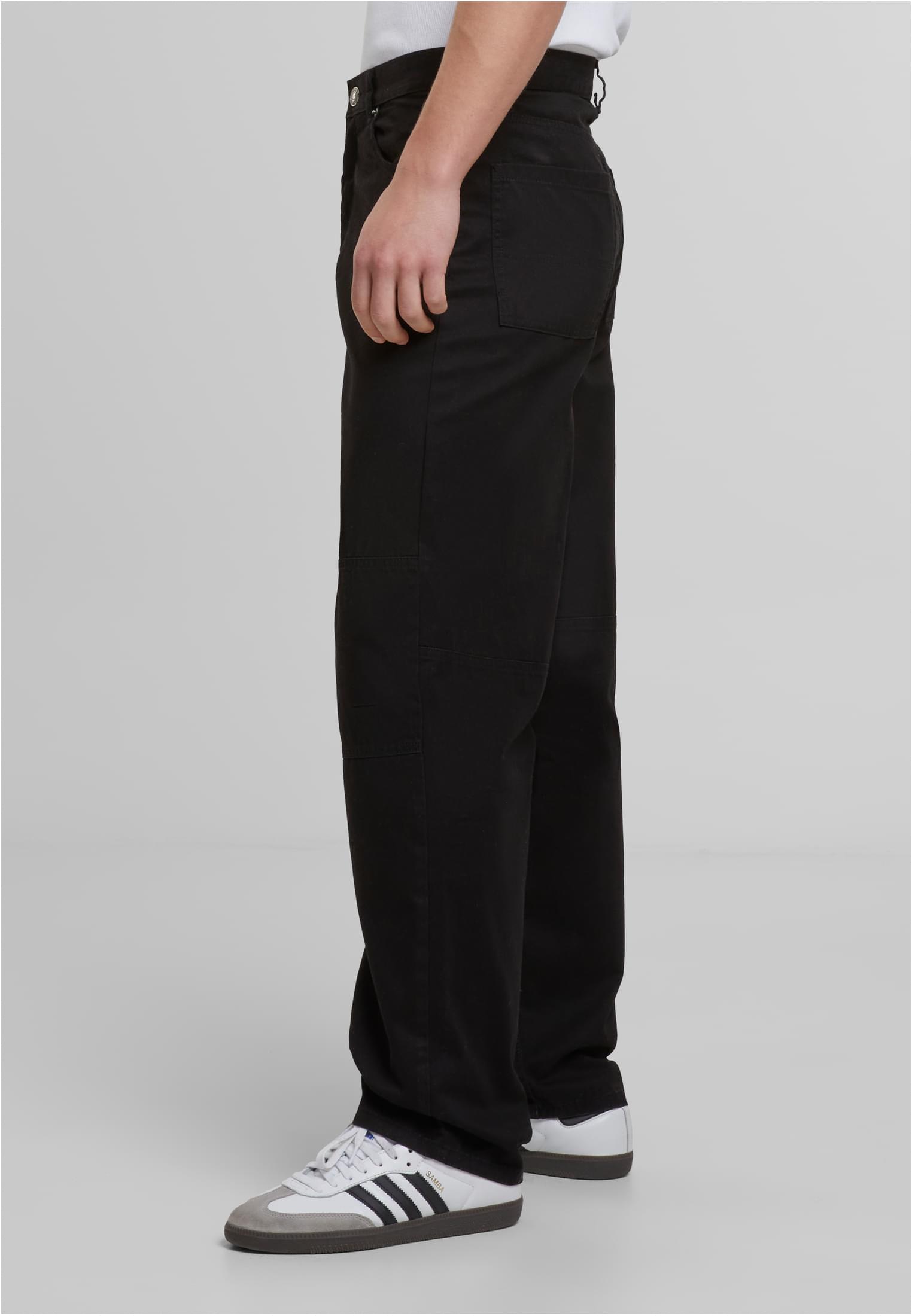 90es Pants With Dividing Seams | black