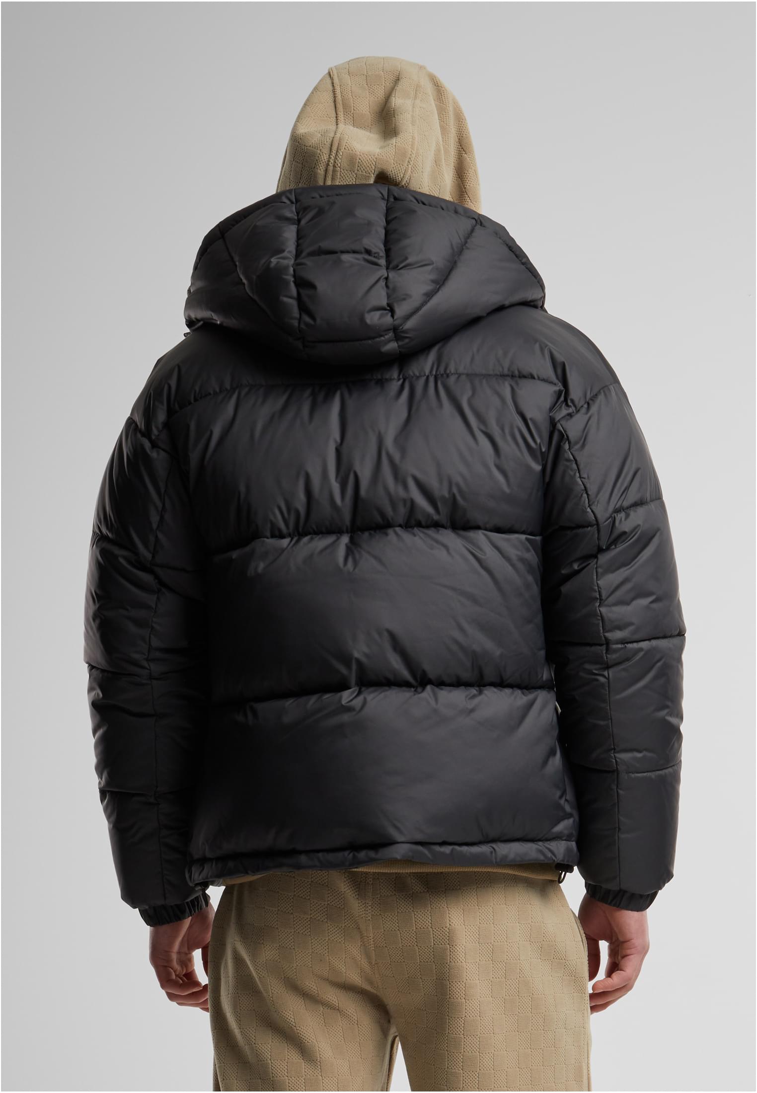 Basic Puffer Jacket With Hood | black