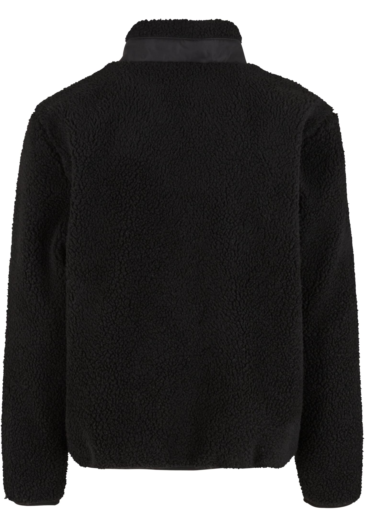 Teddy Jacket With Stand Up Collar | black