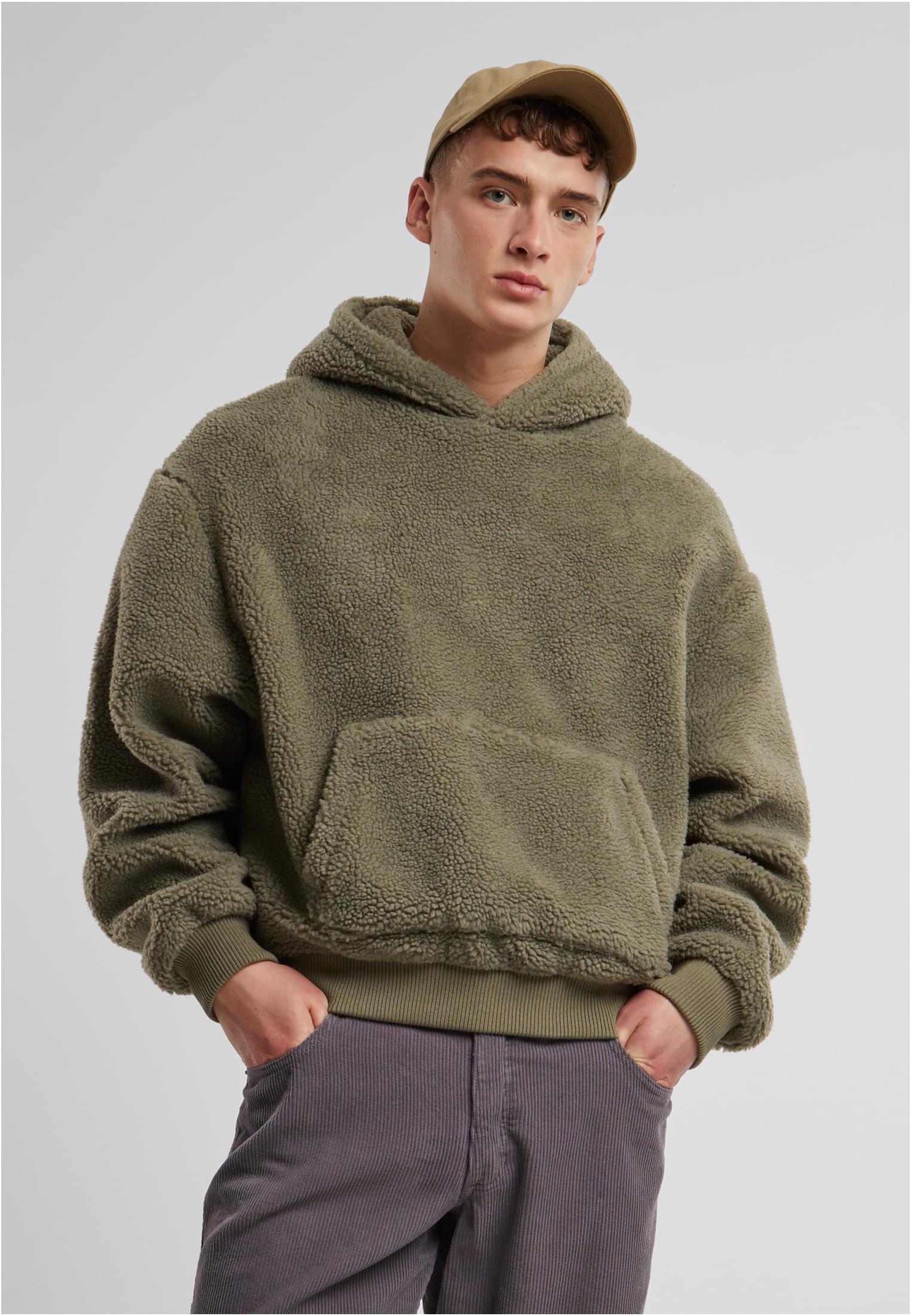 Oversized Teddy Hoody | palegreen