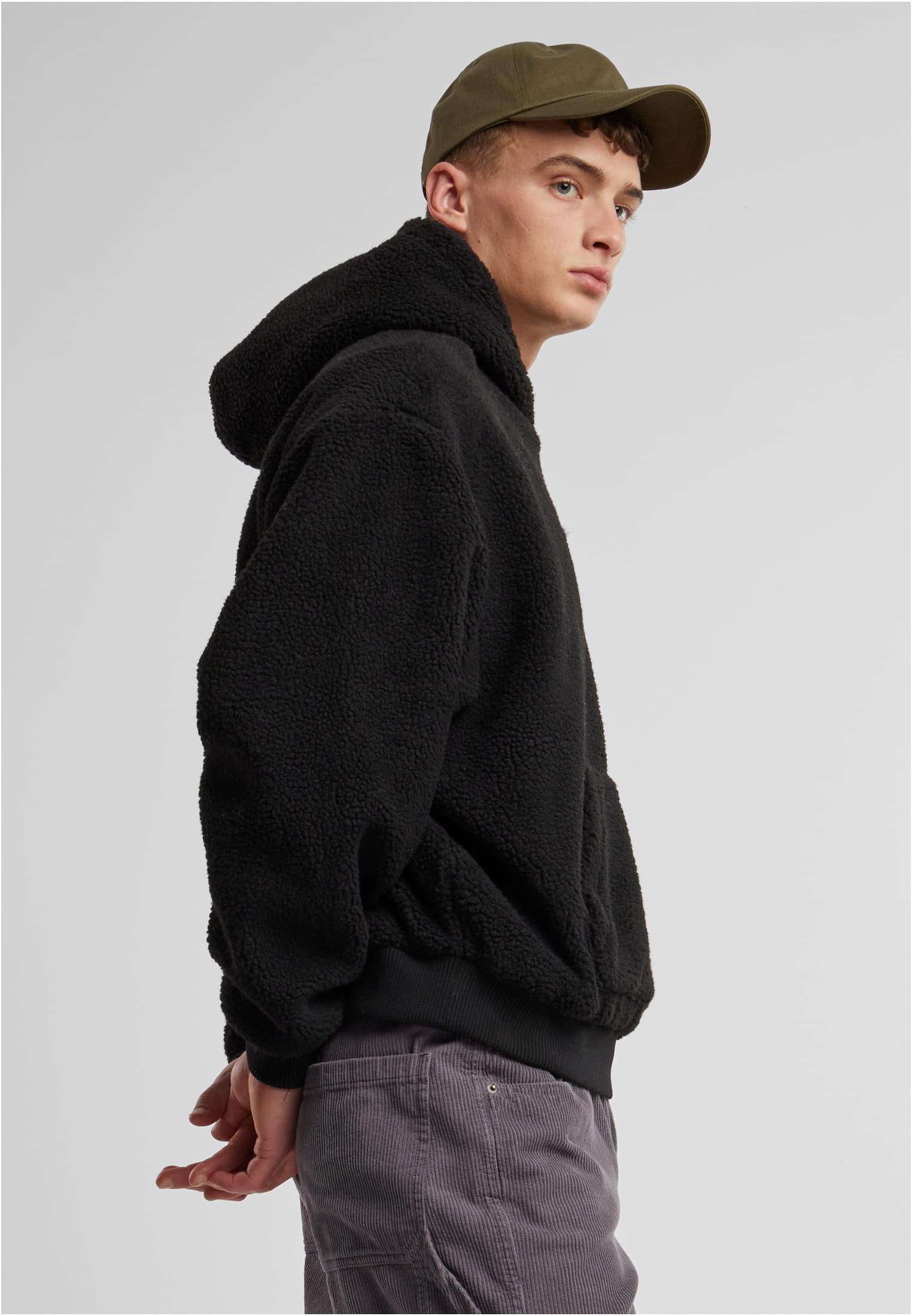 Oversized Teddy Hoody | black