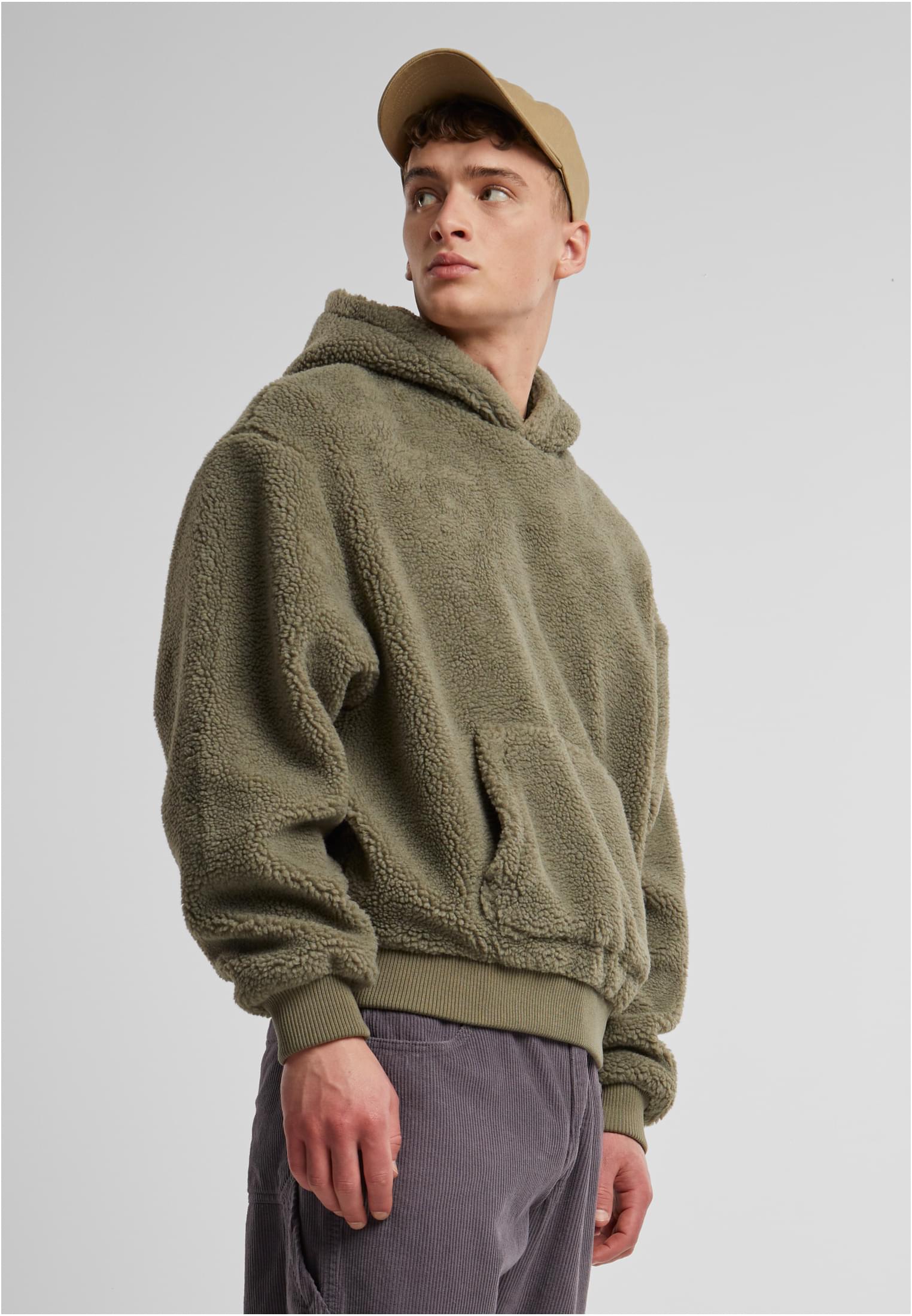 Oversized Teddy Hoody | palegreen