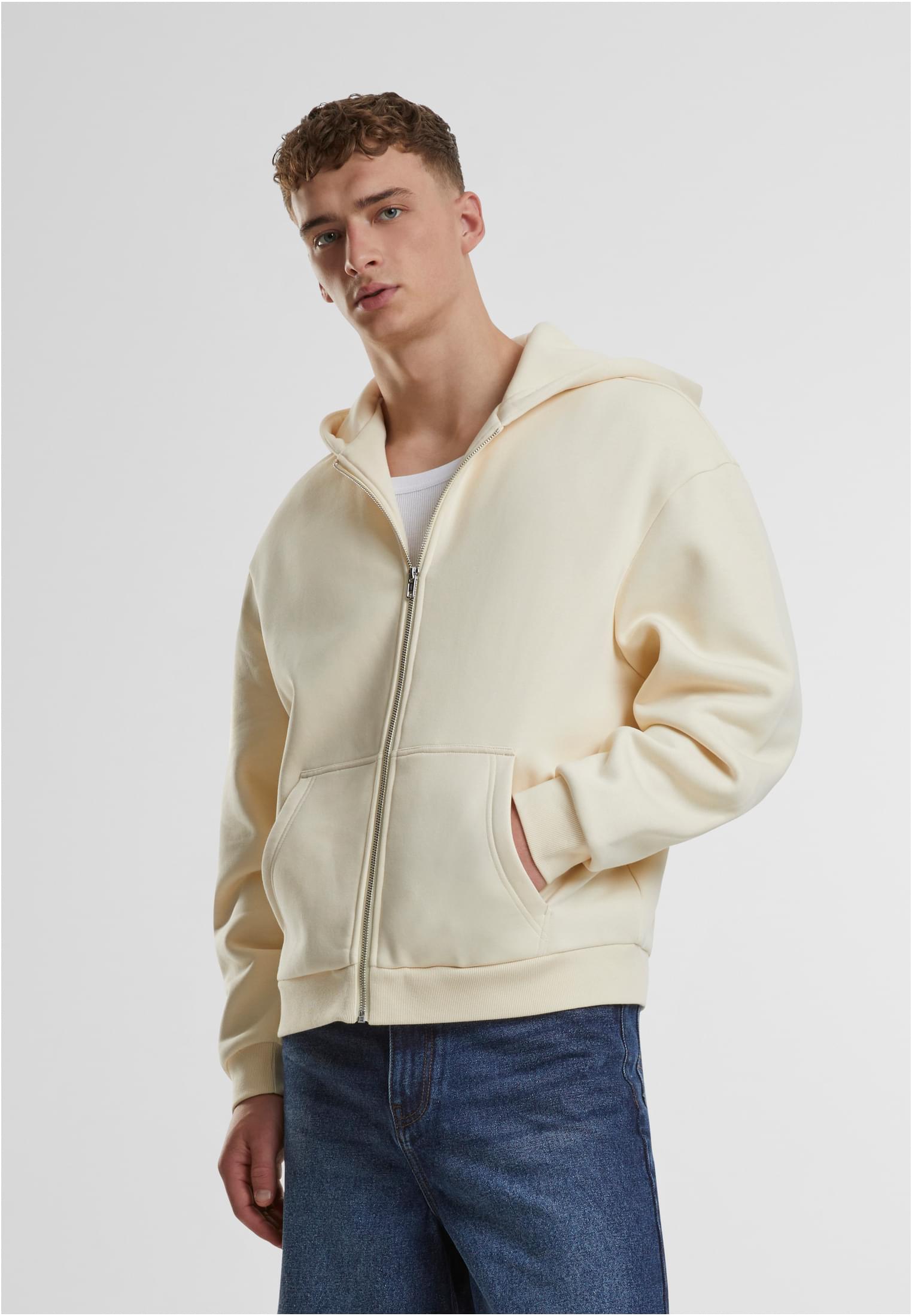 Fluffy Zip Hoody | whitesand