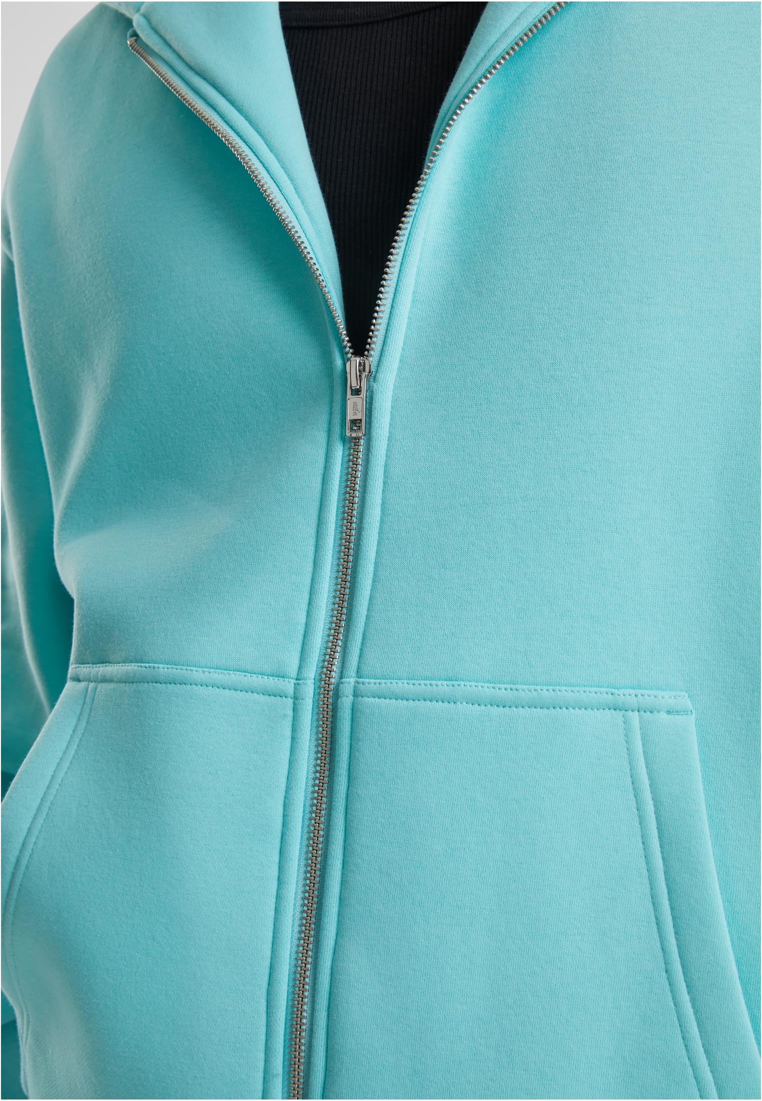 Fluffy Zip Hoody | berylblue