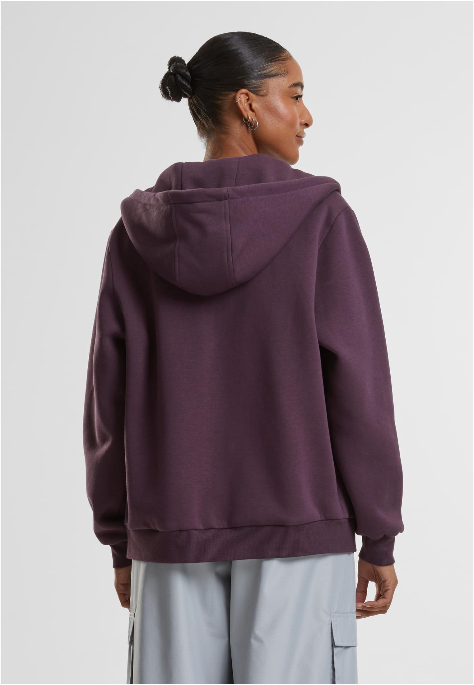 Ladies Fluffy Zip Hoody | plumpurple