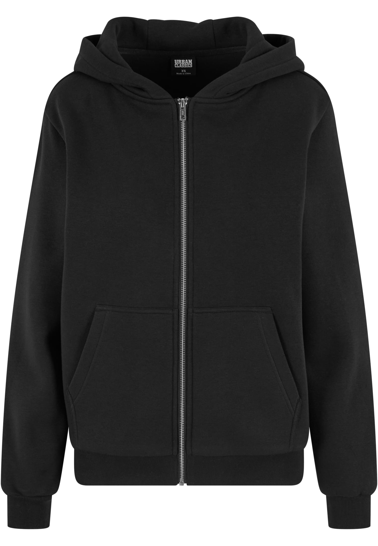 Ladies Fluffy Zip Hoody | black