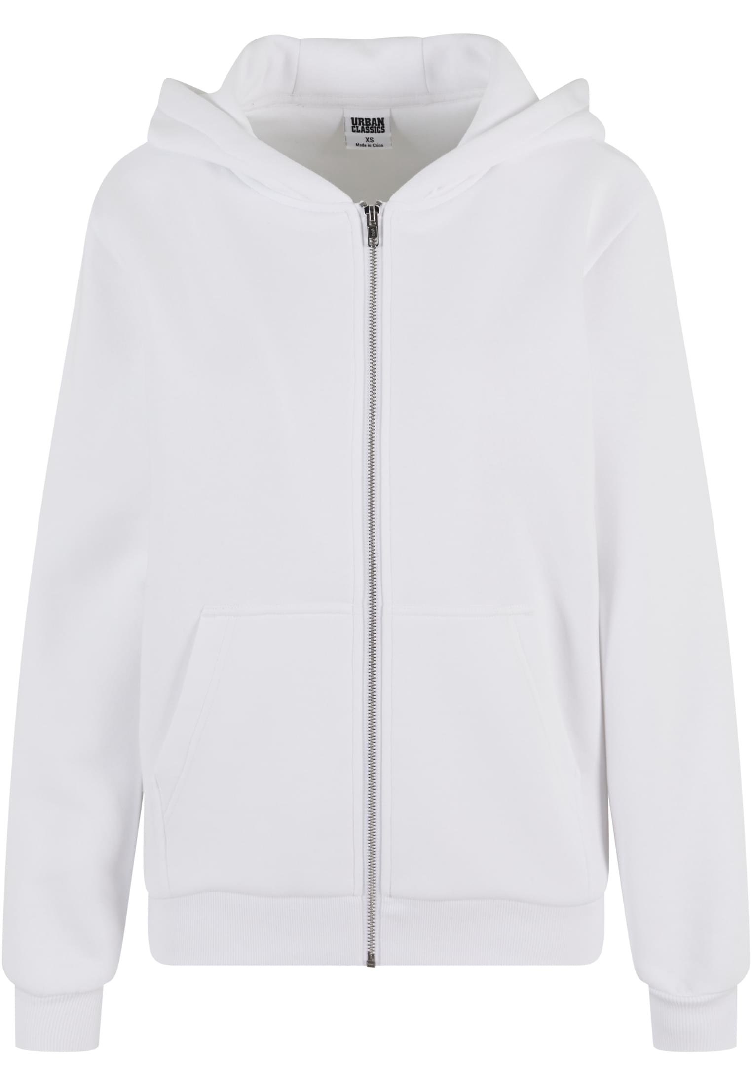 Ladies Fluffy Zip Hoody | white