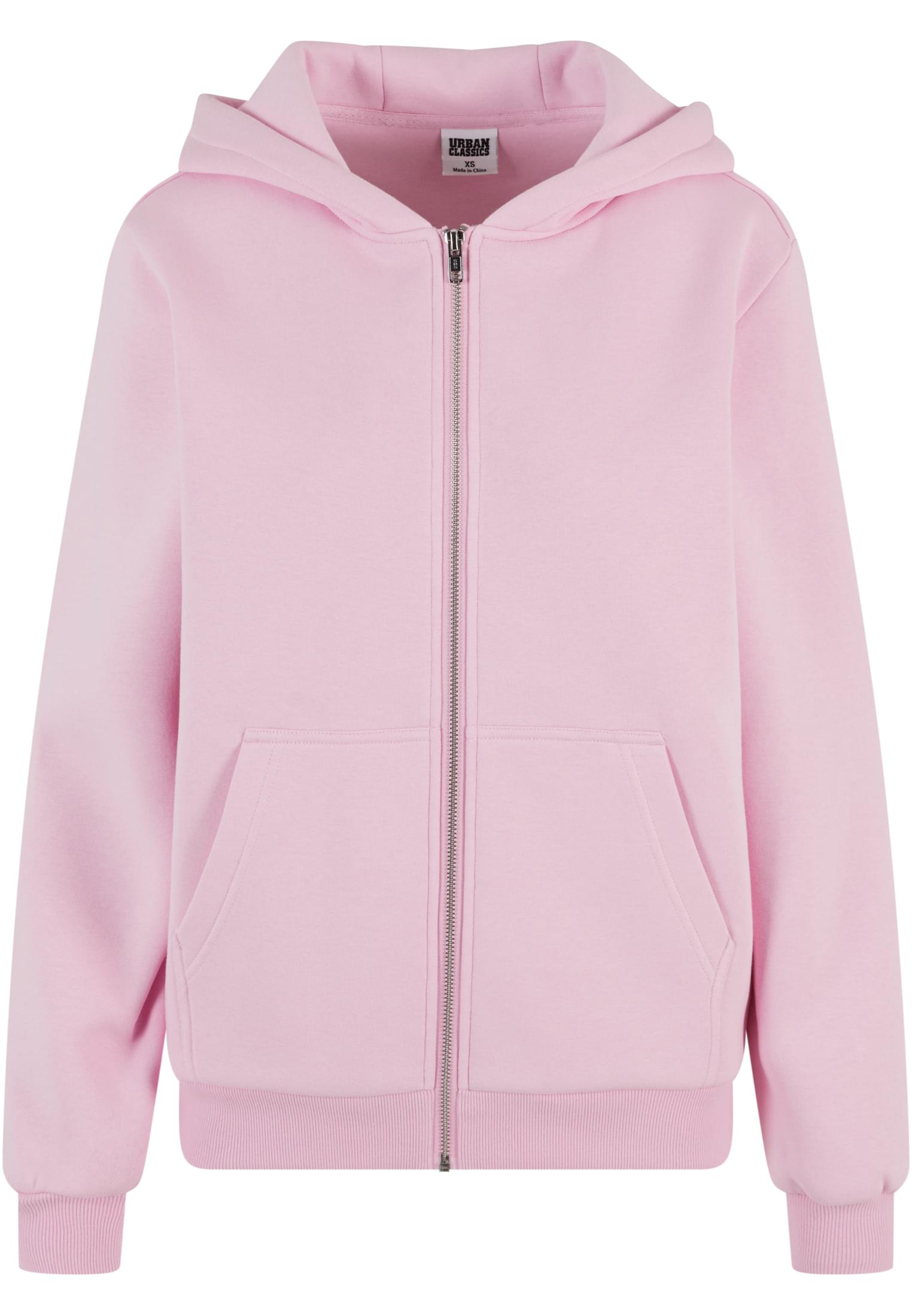 Ladies Fluffy Zip Hoody | softpink