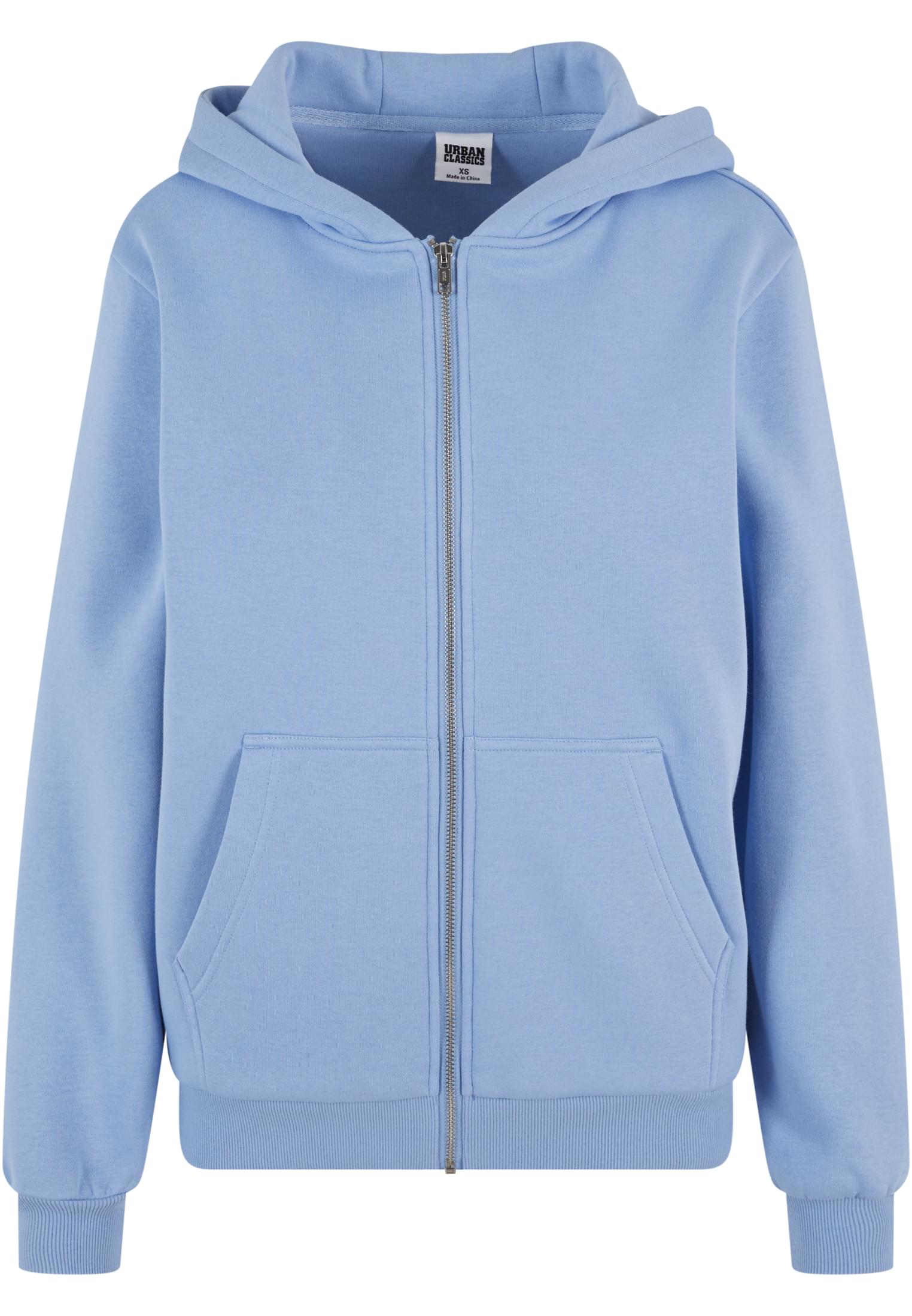 Ladies Fluffy Zip Hoody | powderblue