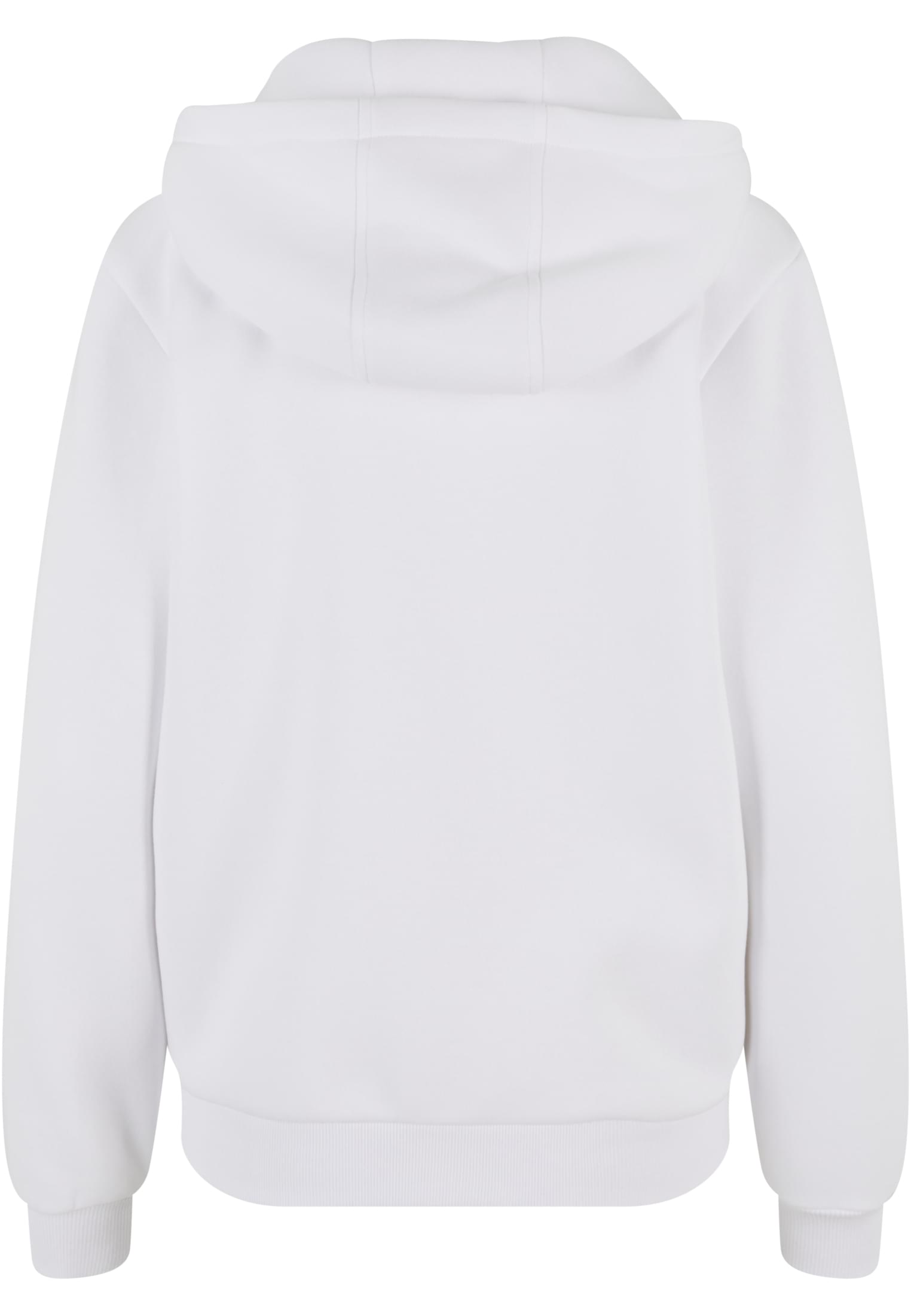 Ladies Fluffy Zip Hoody | white