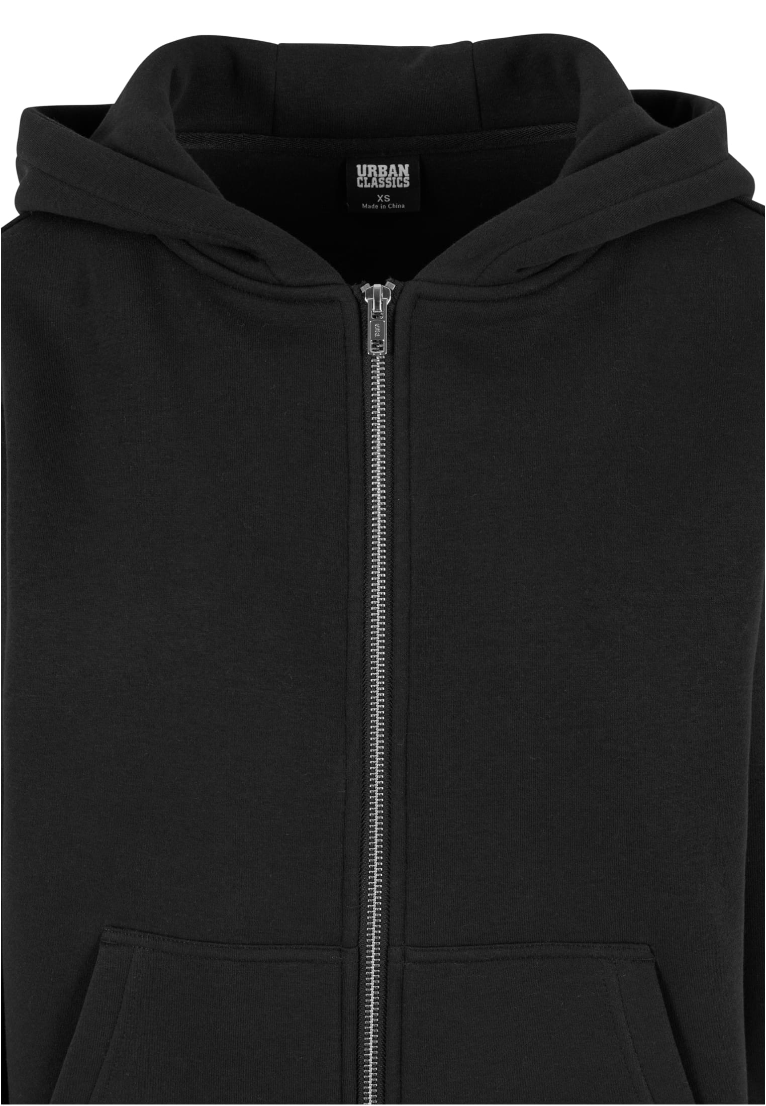 Ladies Fluffy Zip Hoody | black