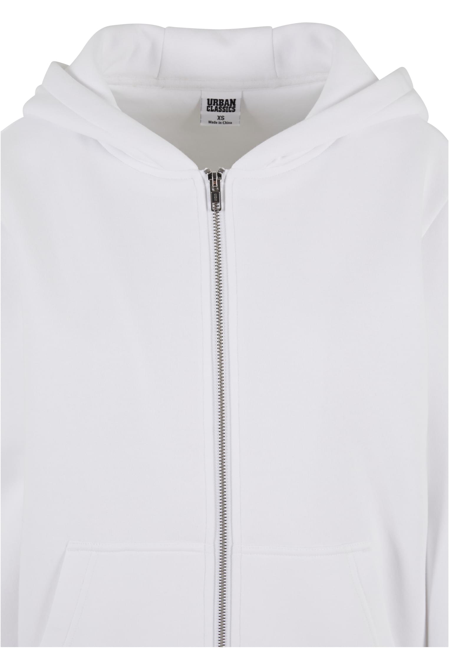 Ladies Fluffy Zip Hoody | white