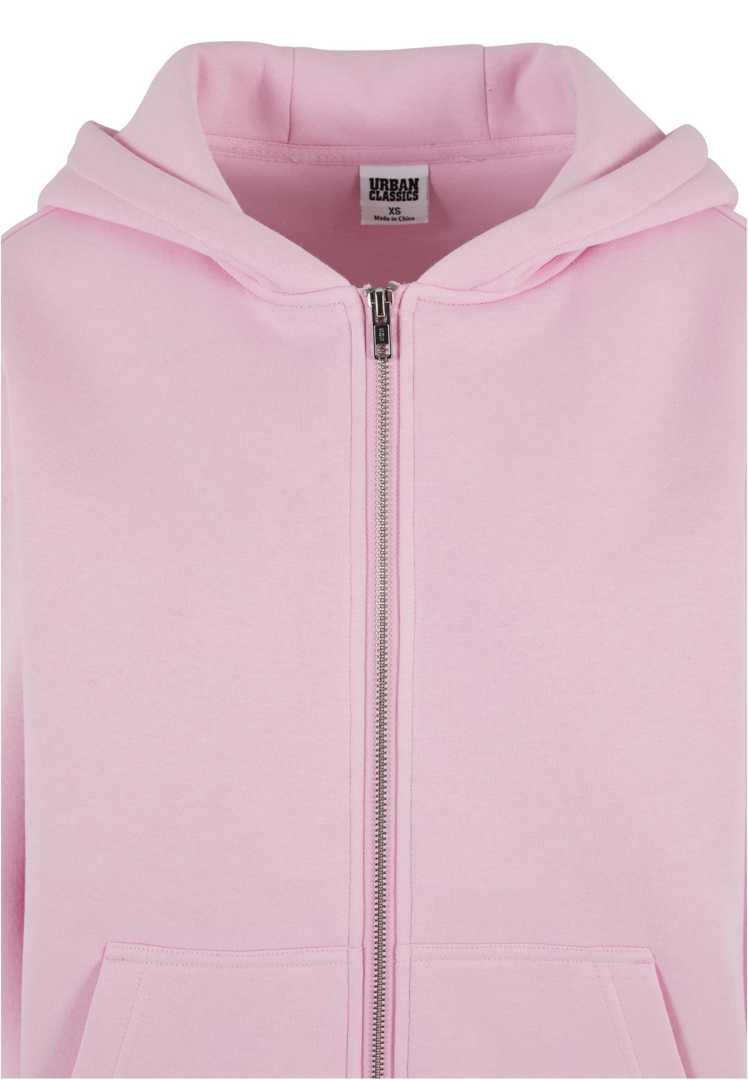 Ladies Fluffy Zip Hoody | softpink