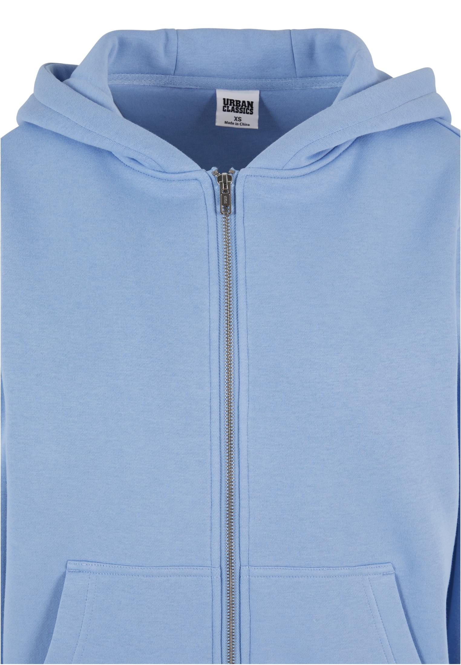 Ladies Fluffy Zip Hoody | powderblue