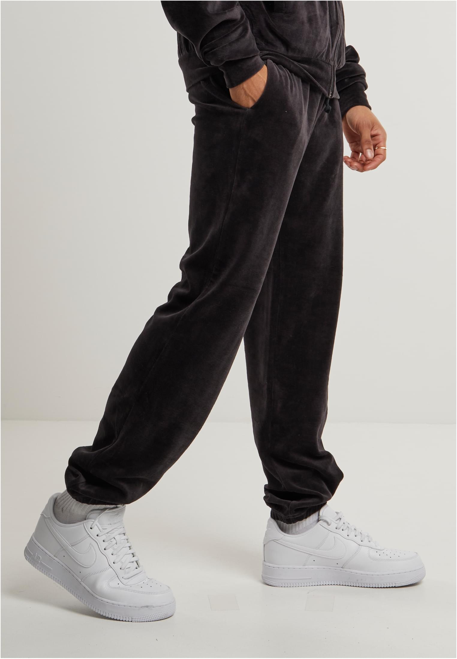 Velvet Trackpants | black