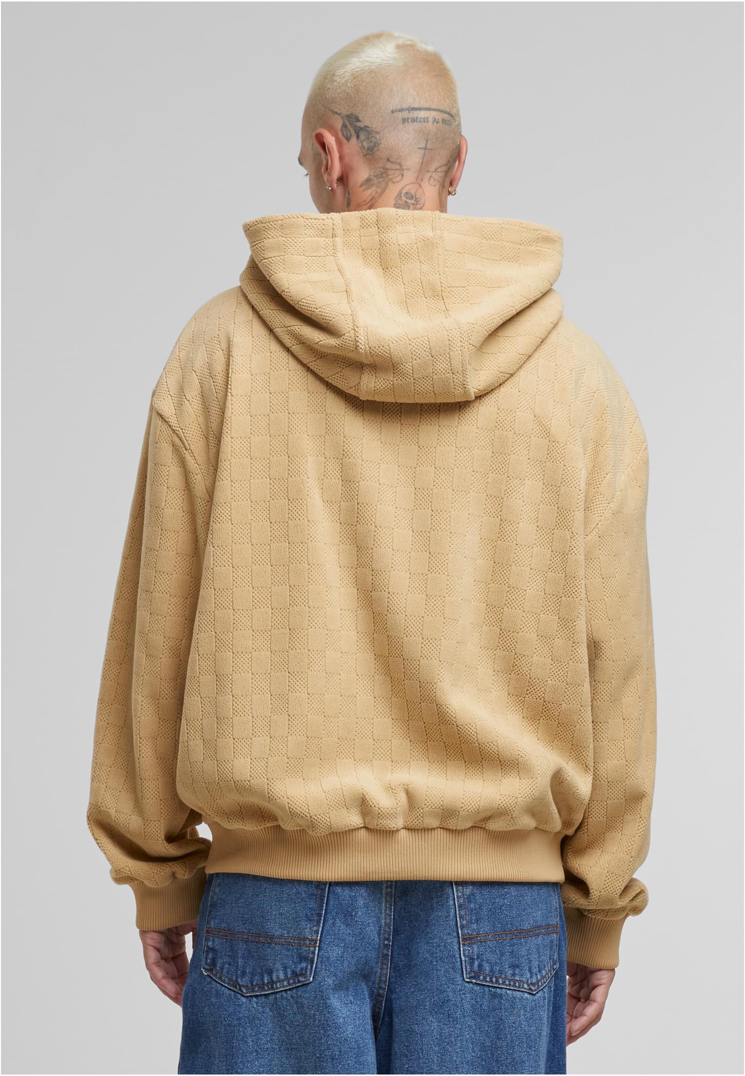 Jaquard Velvet Zip-Hoody | unionbeige