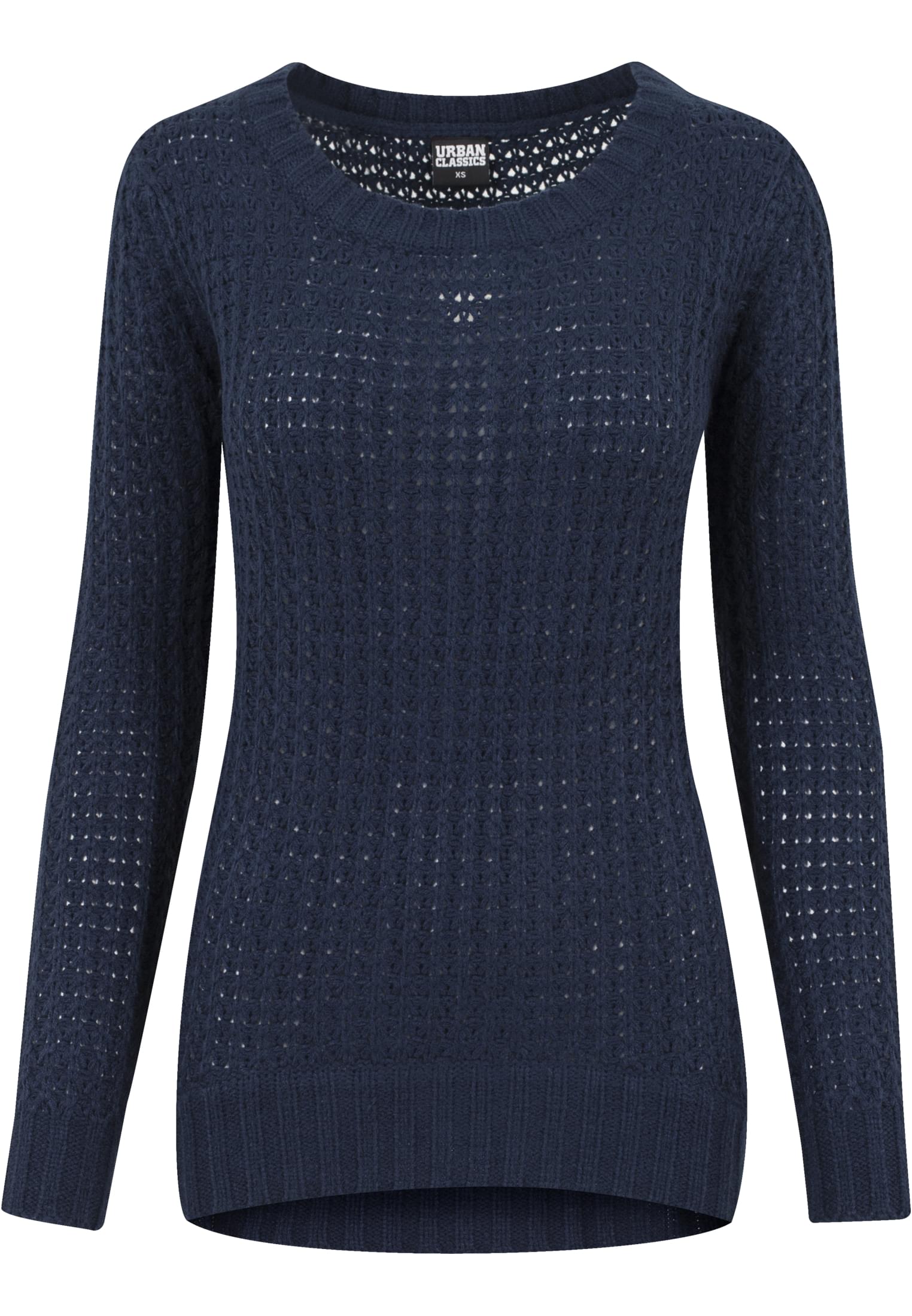 Ladies Long Wideneck Sweater | navy