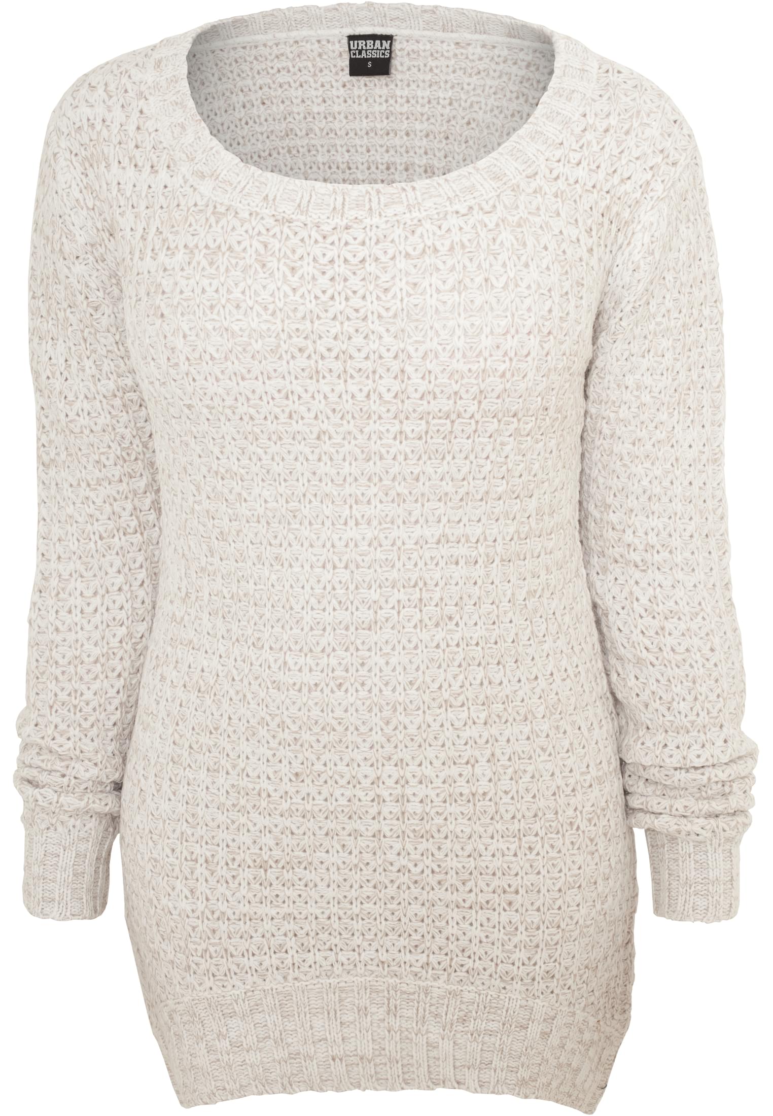 Ladies Long Wideneck Sweater | offwhite