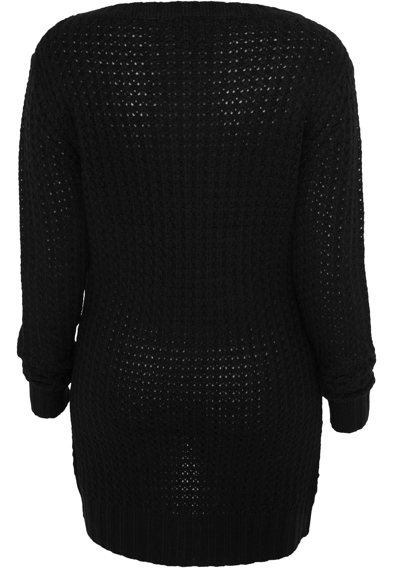 Ladies Long Wideneck Sweater | black