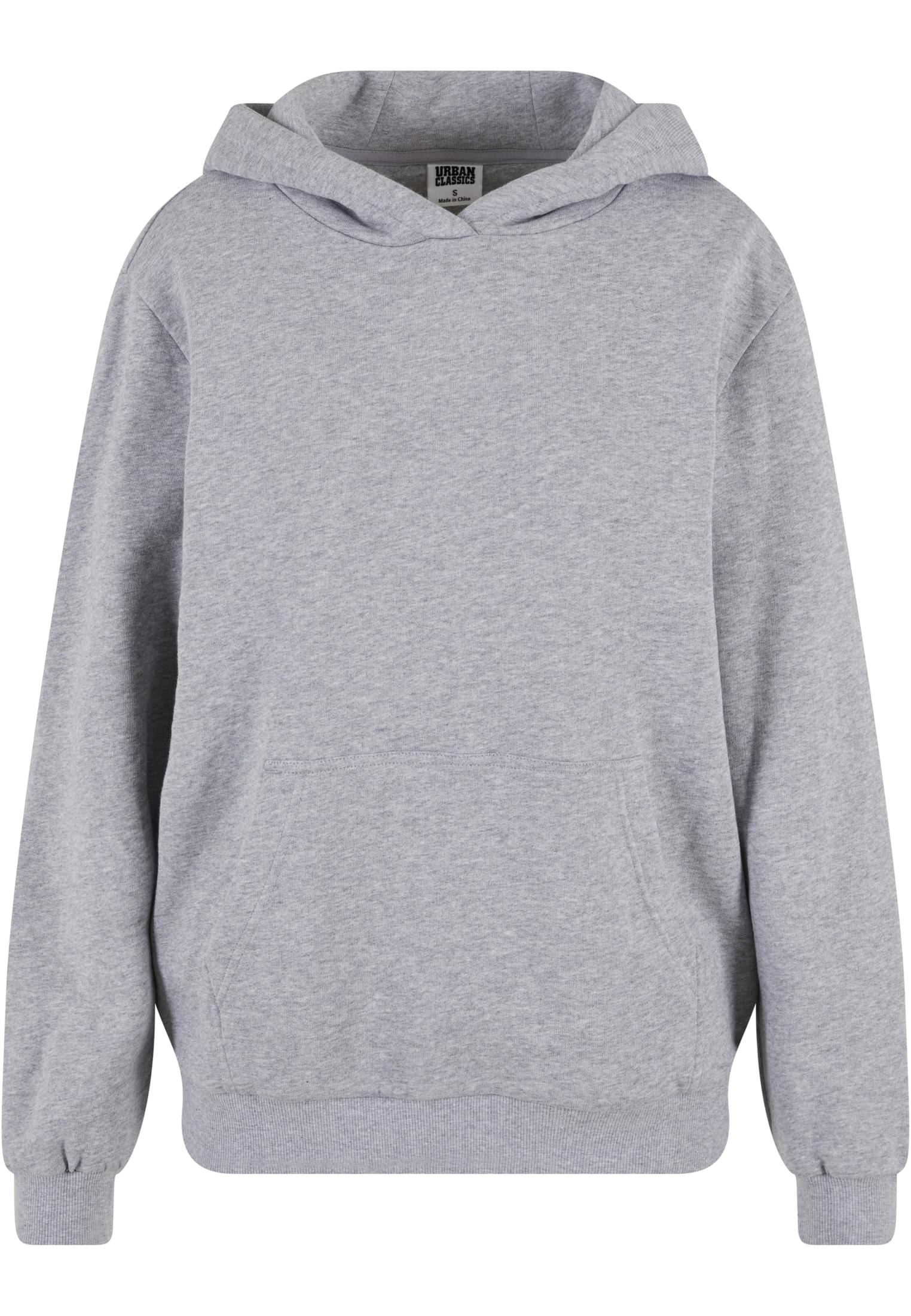 Ladies Organic Loose Brushed Fleece Hoody | melange