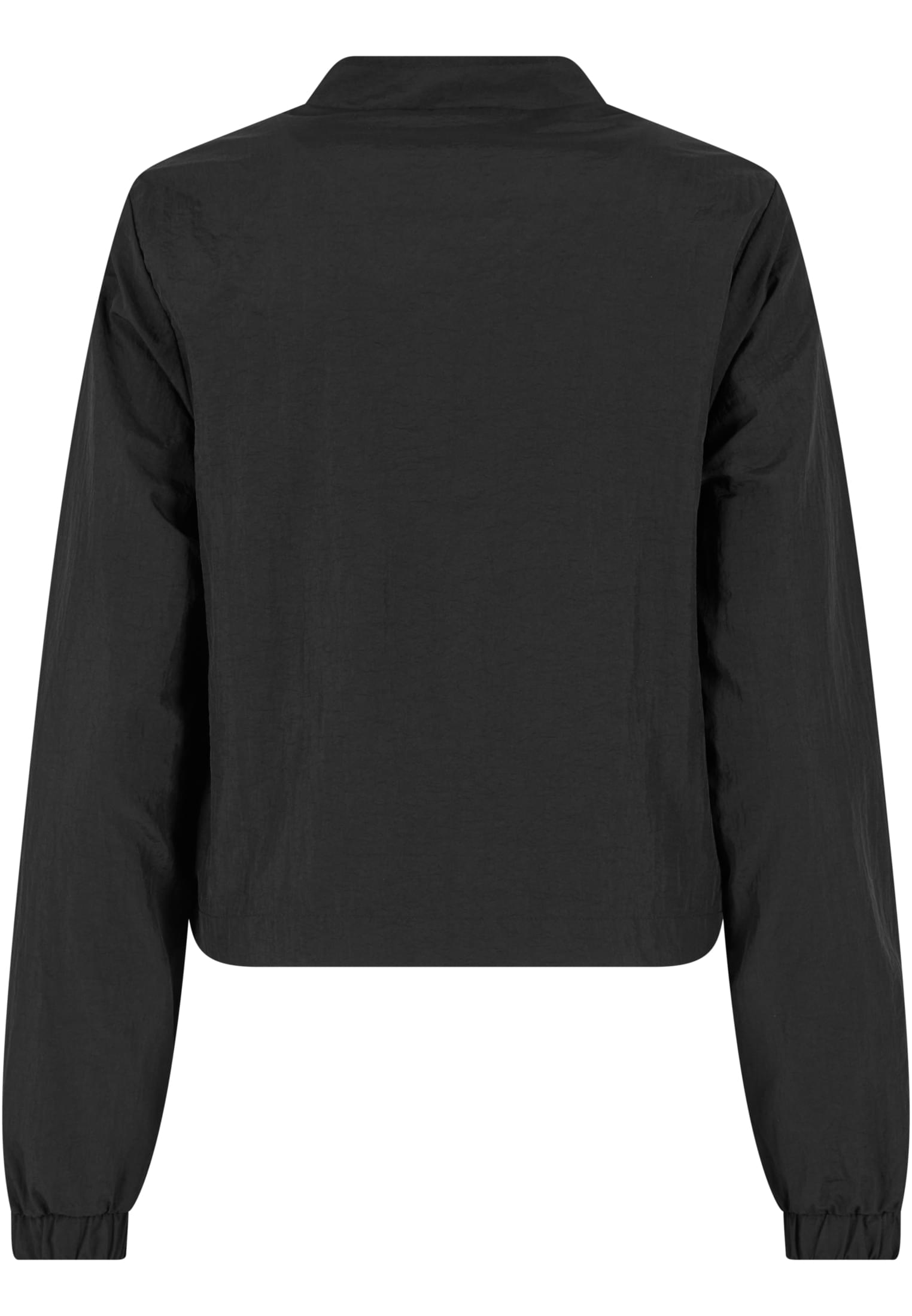 Ladies Short Crinkle Nylon Jacket | black