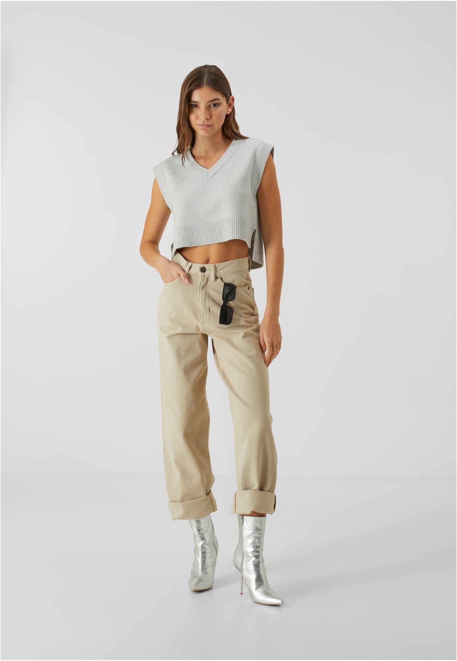 Ladies Soft Knit Pullunder | lightasphalt