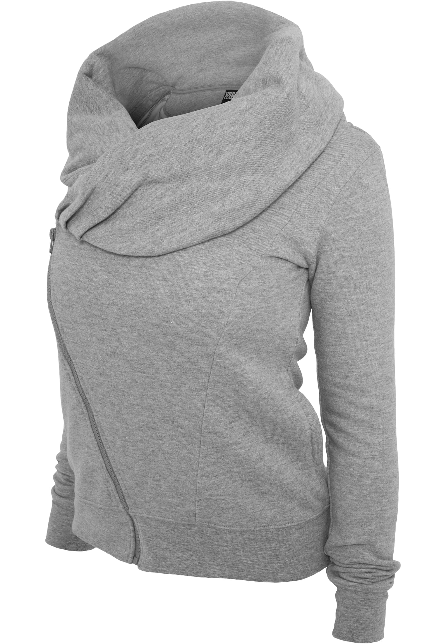 Ladies Asymetric Zip Jacket | grey