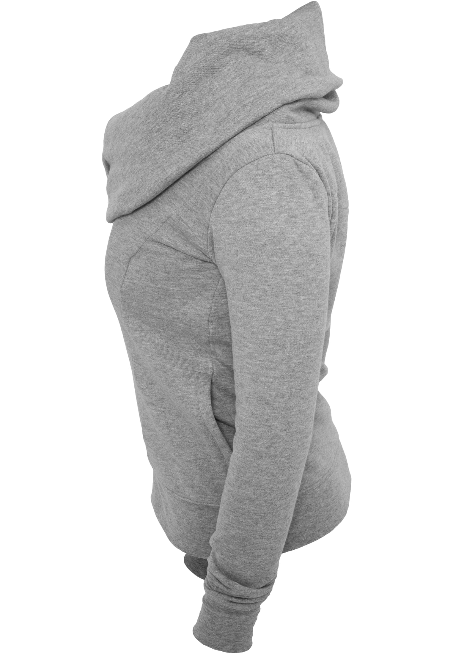 Ladies Asymetric Zip Jacket | grey