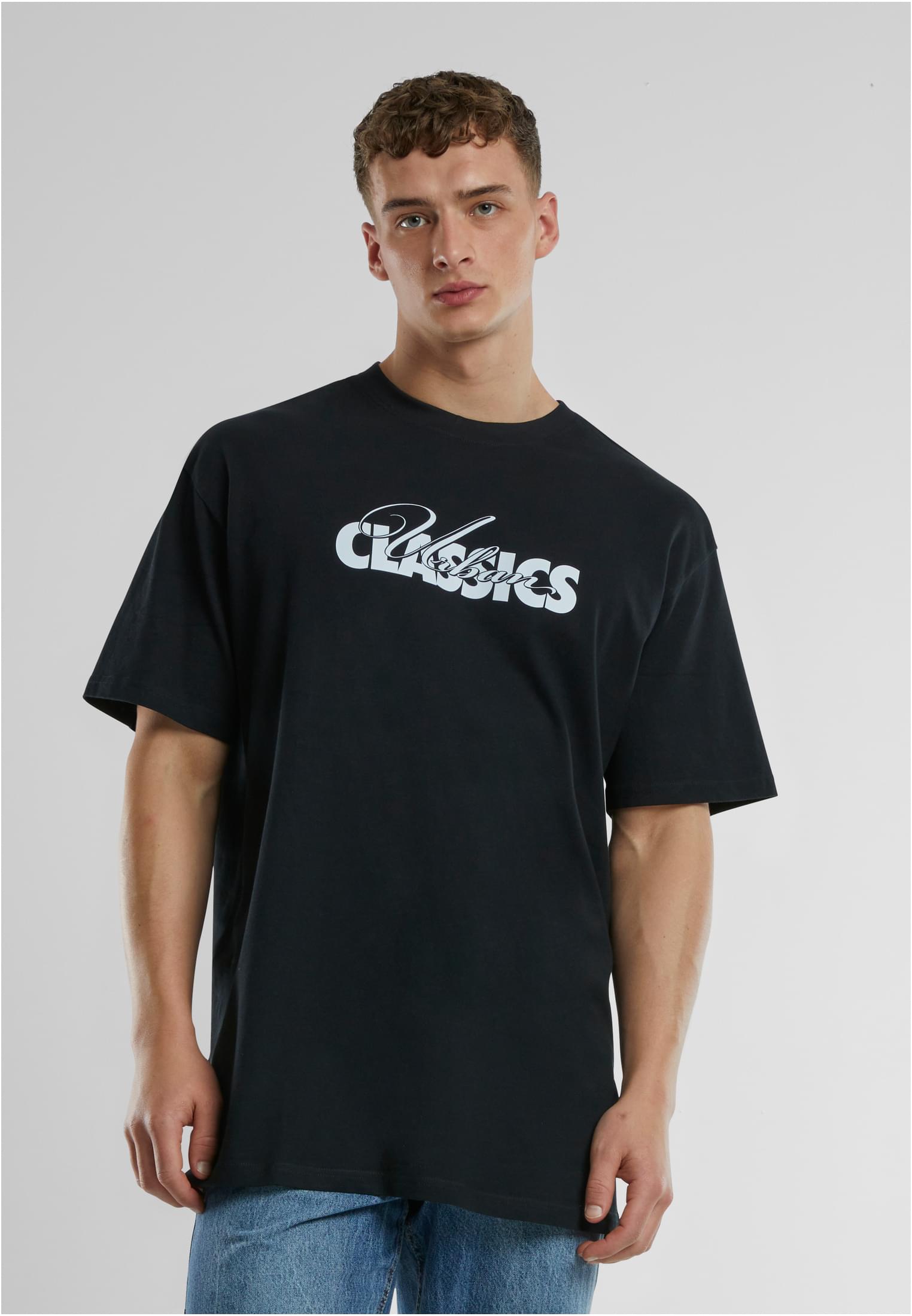 UC Cursive Bold Logo Heavy Oversized Tee | black