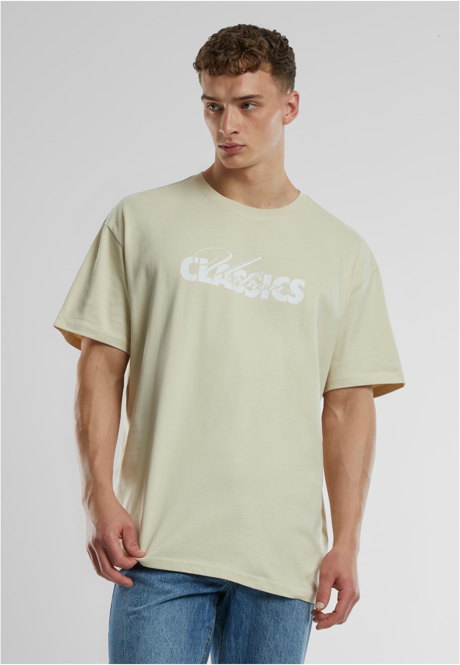 UC Cursive Bold Logo Heavy Oversized Tee | sand