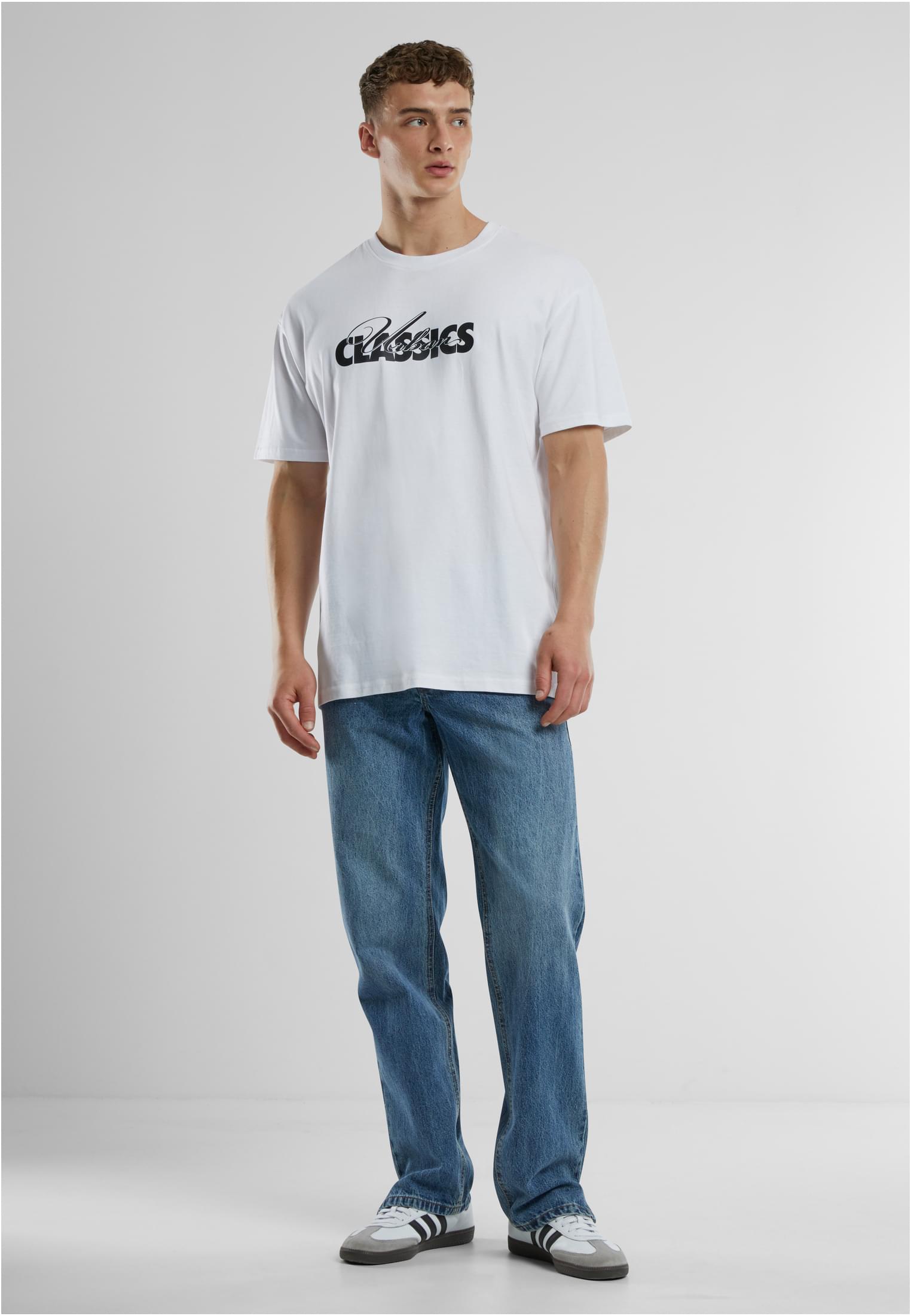 UC Cursive Bold Logo Heavy Oversized Tee | white