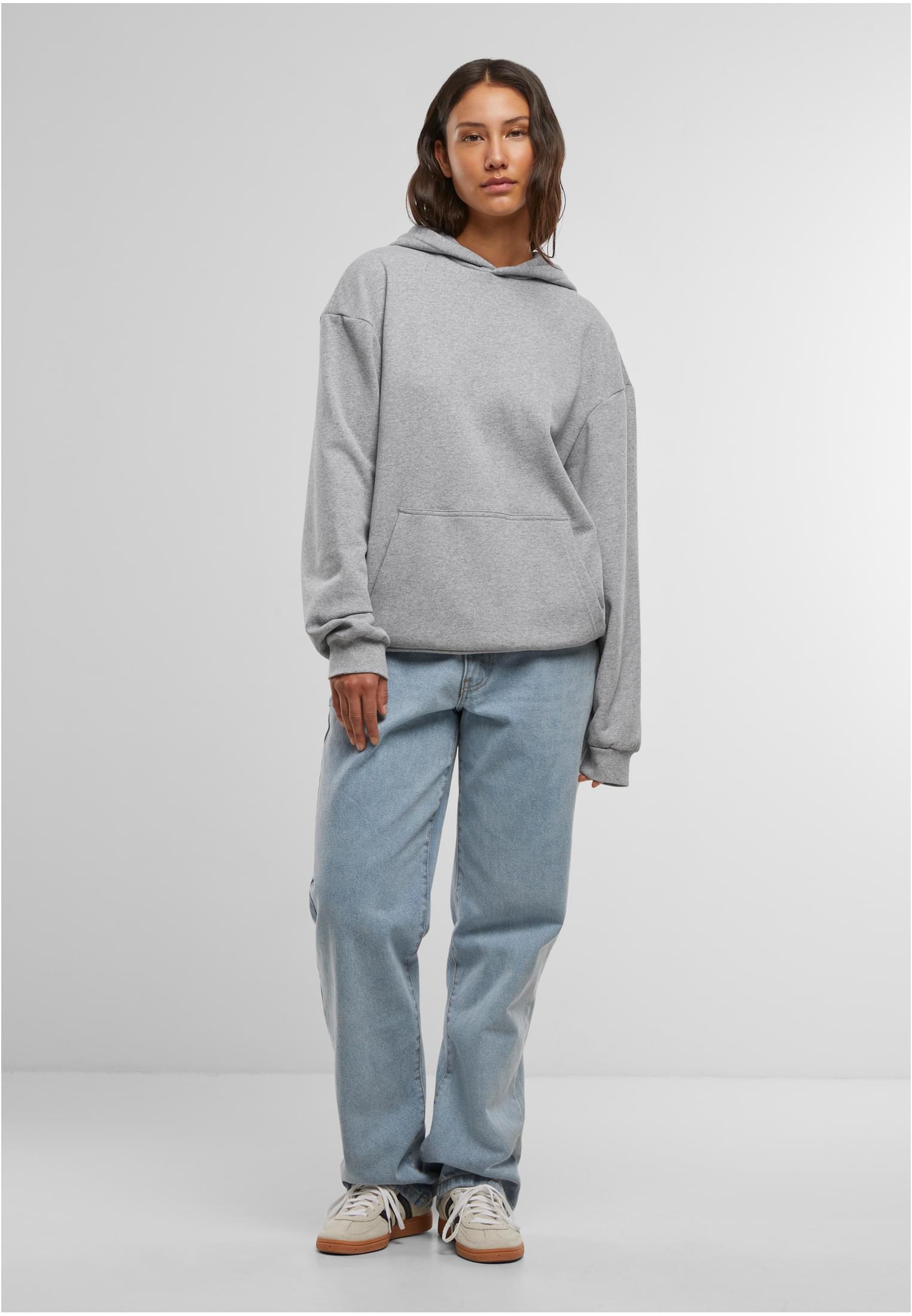 Oversized Light Brushed Fleece Hoody | melange