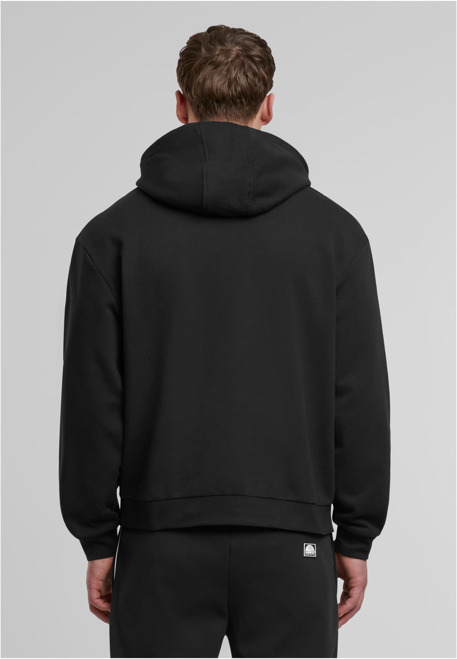 Oversized Light Brushed Fleece Hoody | black