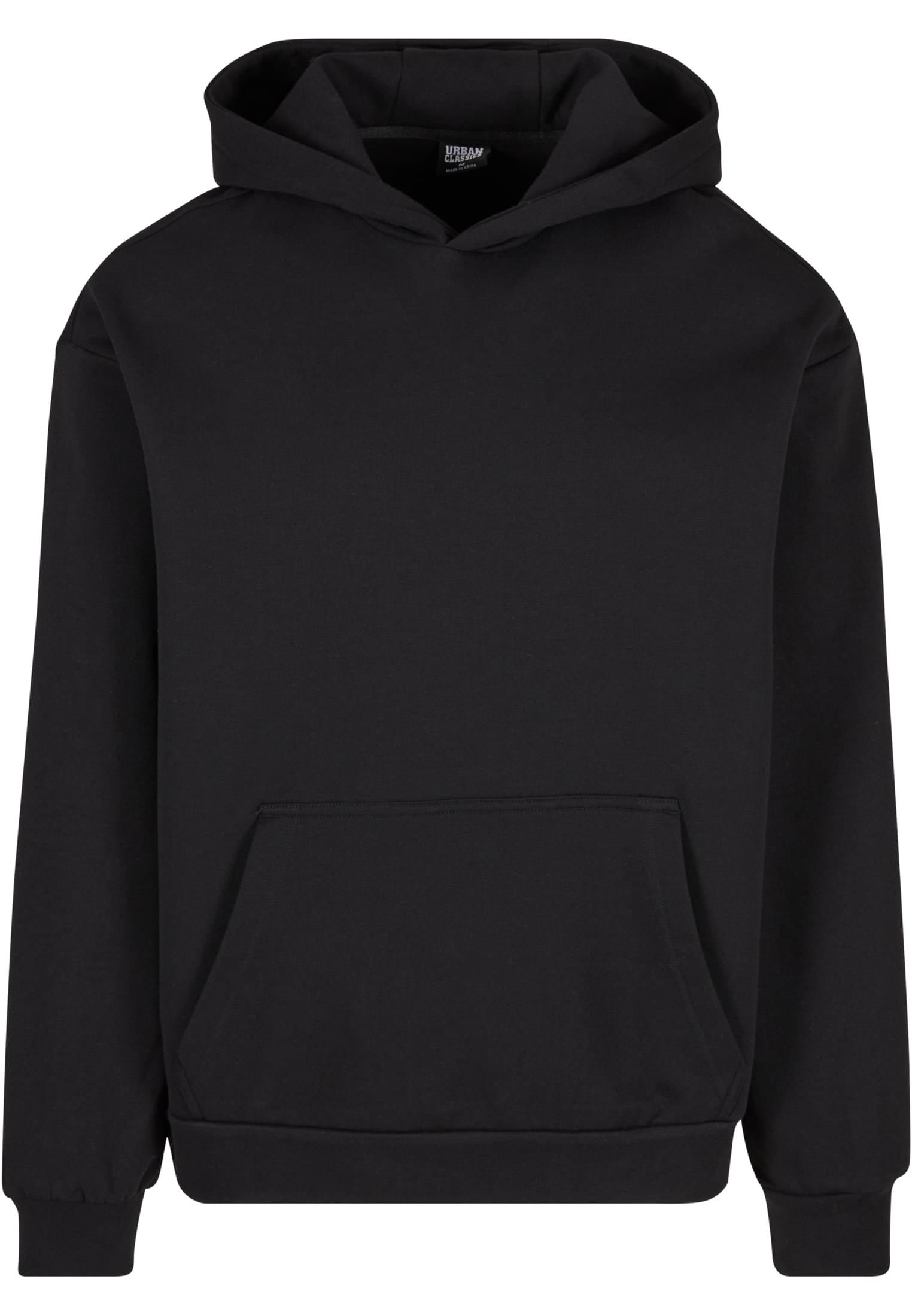 Oversized Light Brushed Fleece Hoody | black